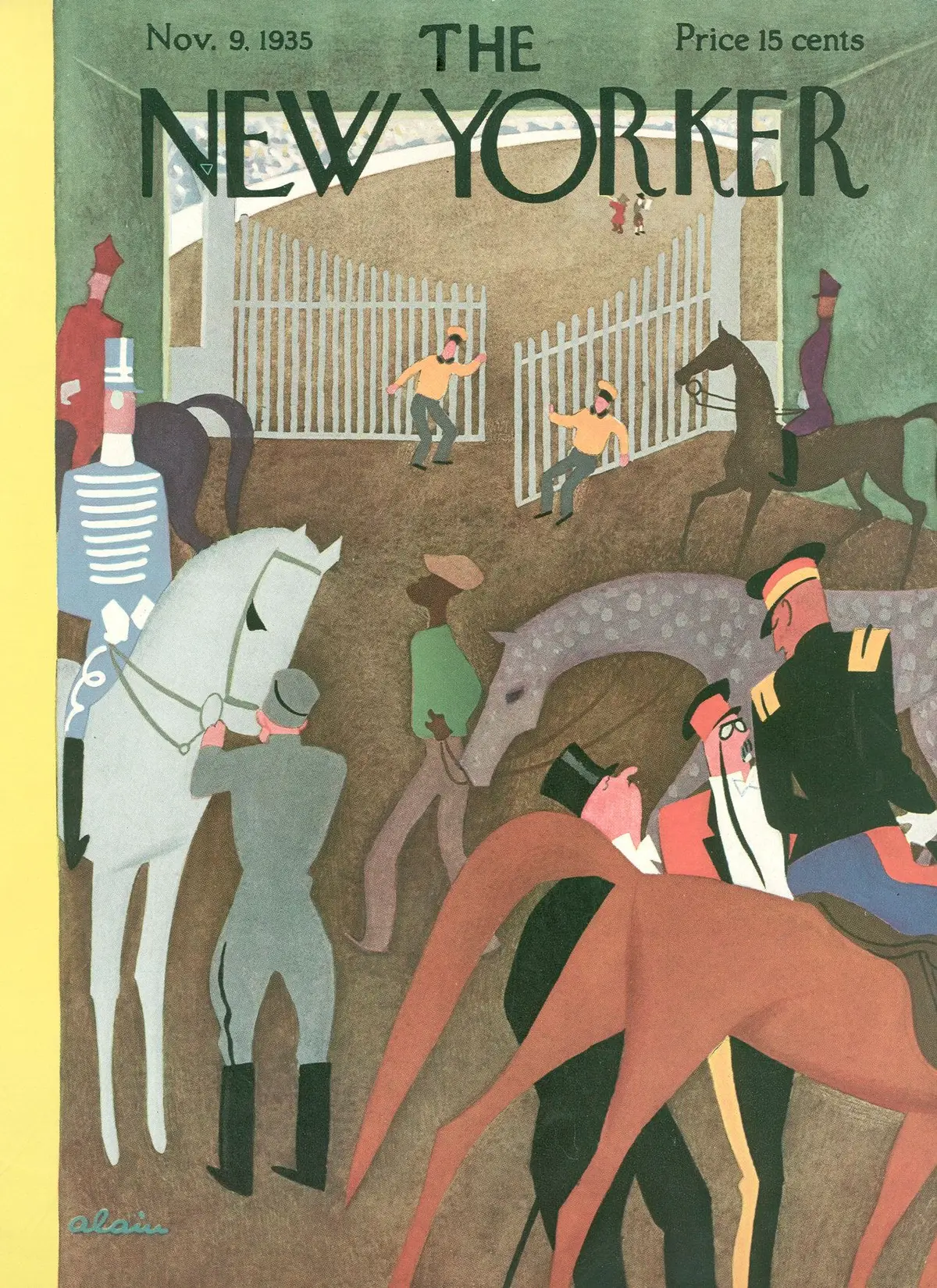 Обложка The New Yorker, 9 ноября 1935, художник Даниэль Брюстлейн