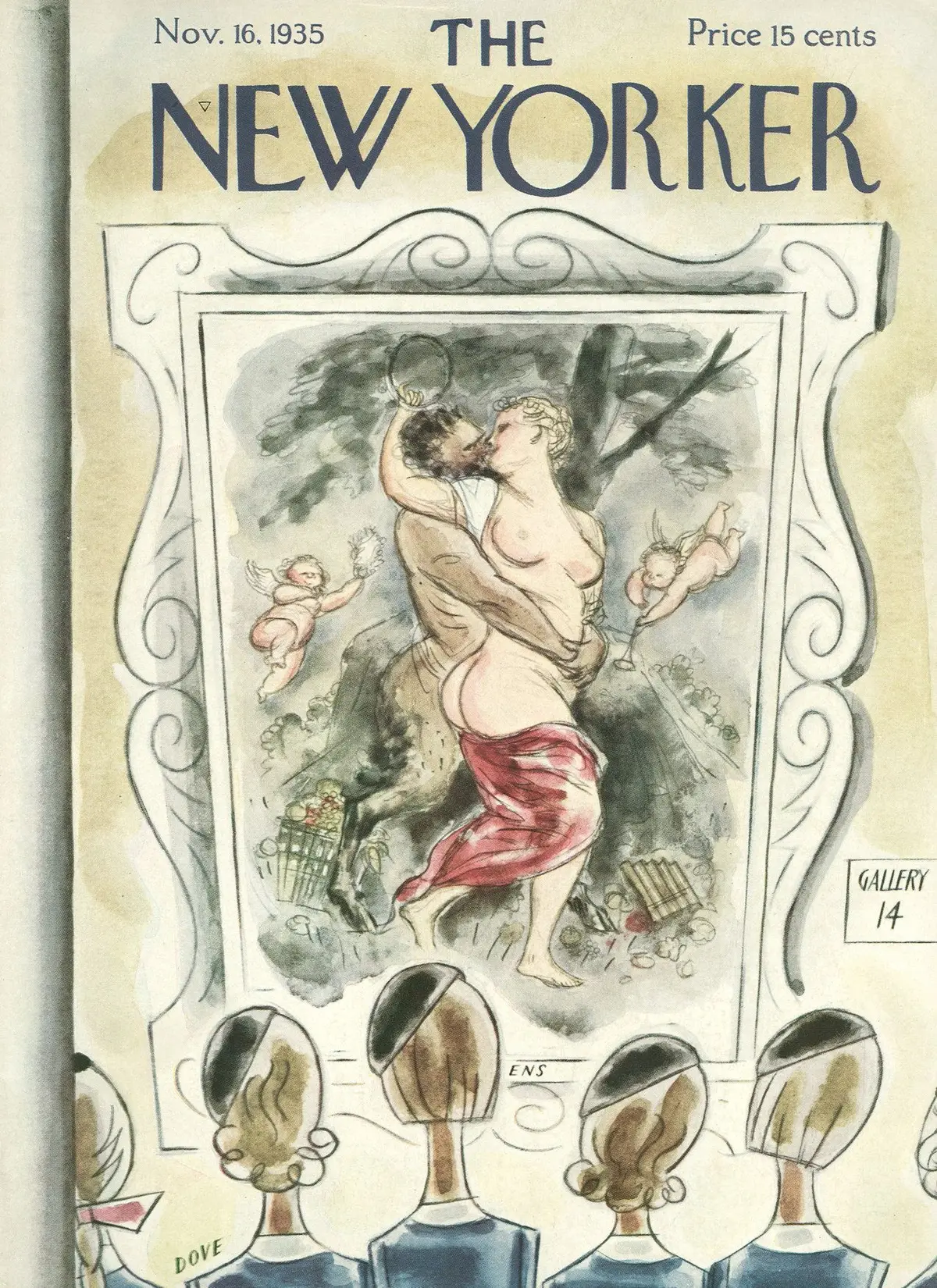 Обложка The New Yorker, 16 ноября 1935, художник Леонард Дав