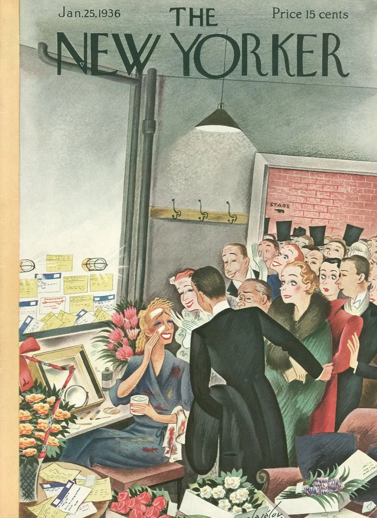 Обложка The New Yorker, 25 января 1936, художник Константин Алажалов
