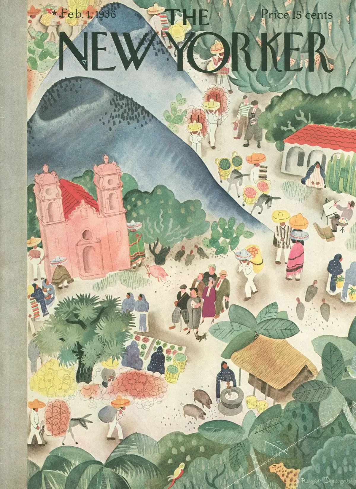 Обложка The New Yorker, 1 февраля 1936, художник Роже Дювуазен