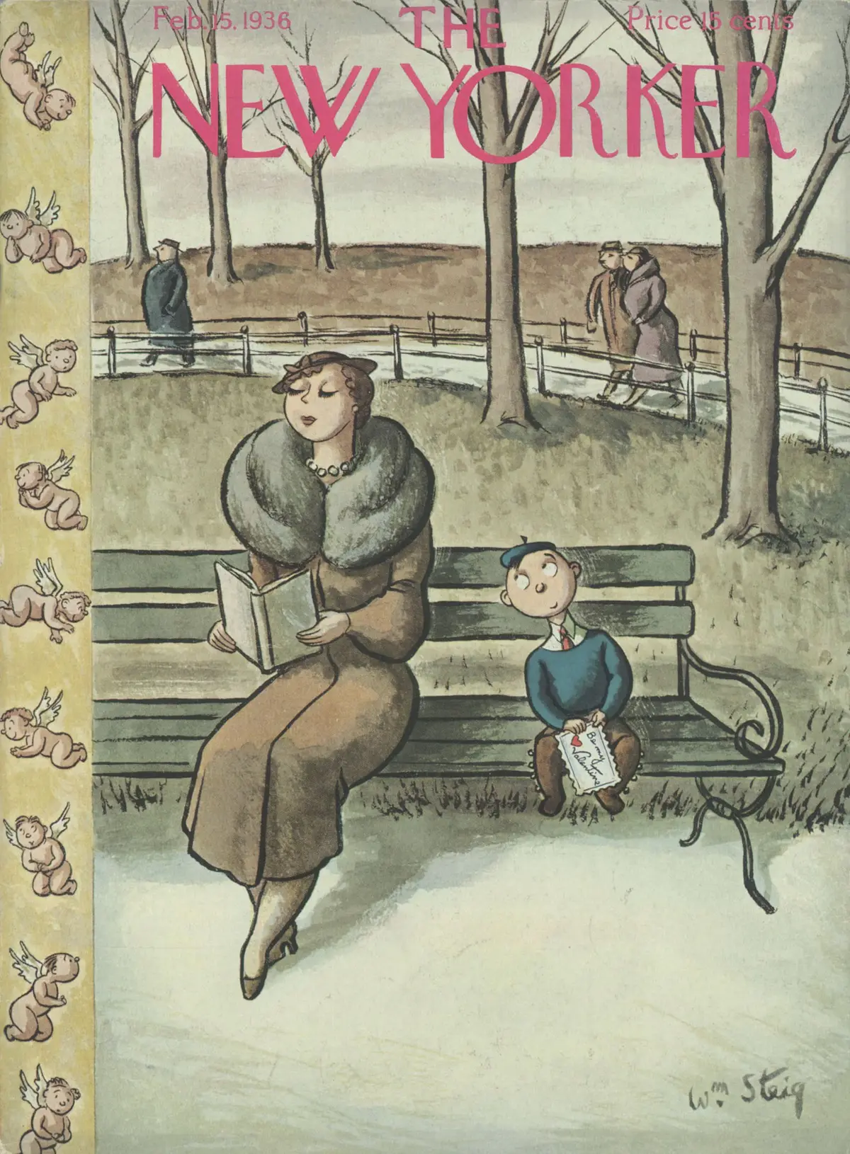 Обложка The New Yorker, 15 февраля 1936, художник Уильям Стейг