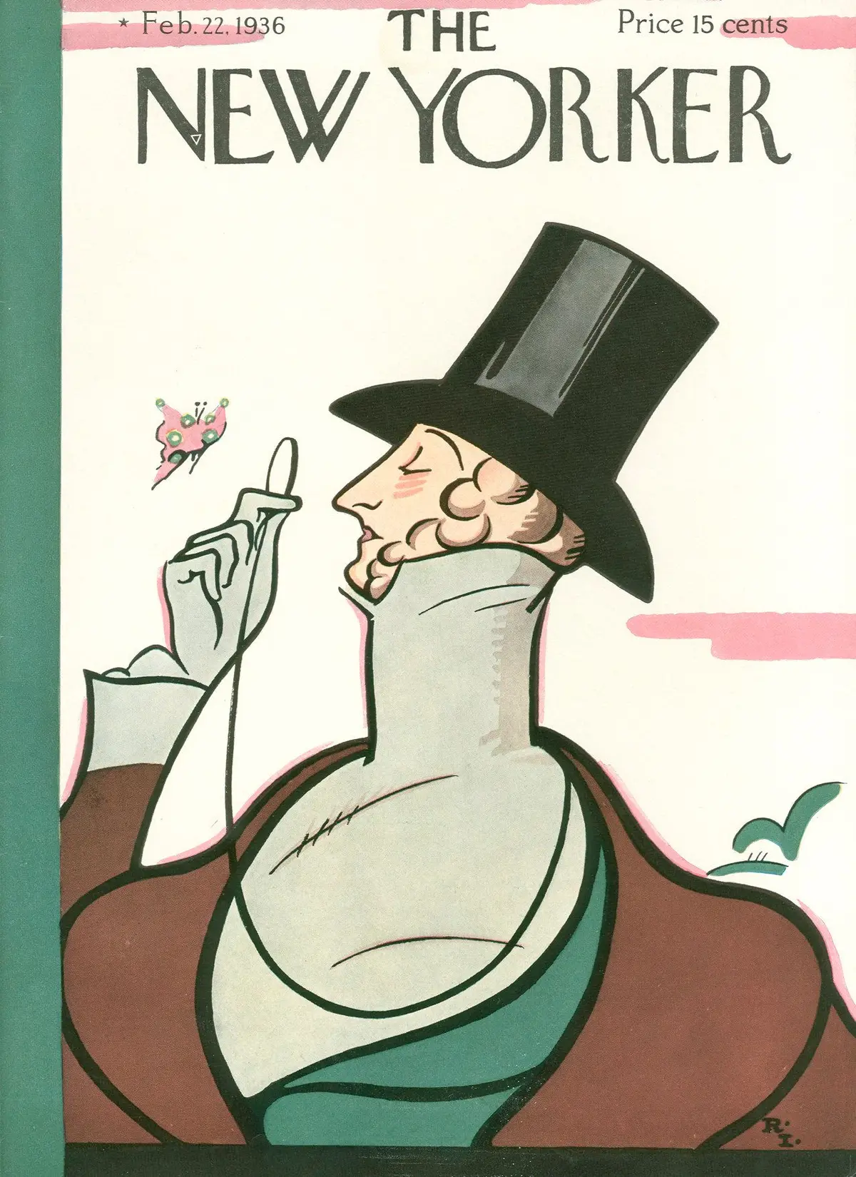 Обложка The New Yorker, 22 февраля 1936, художник Реа Ирвин