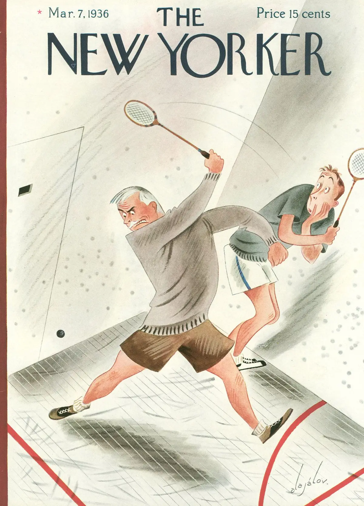 Обложка The New Yorker, 7 марта 1936, художник Константин Алажалов