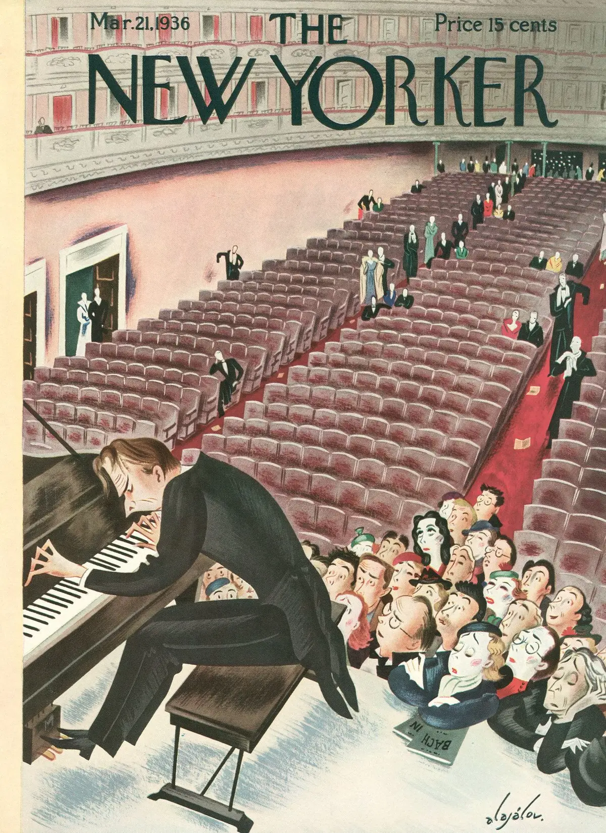 Обложка The New Yorker, 21 марта 1936, художник Константин Алажалов