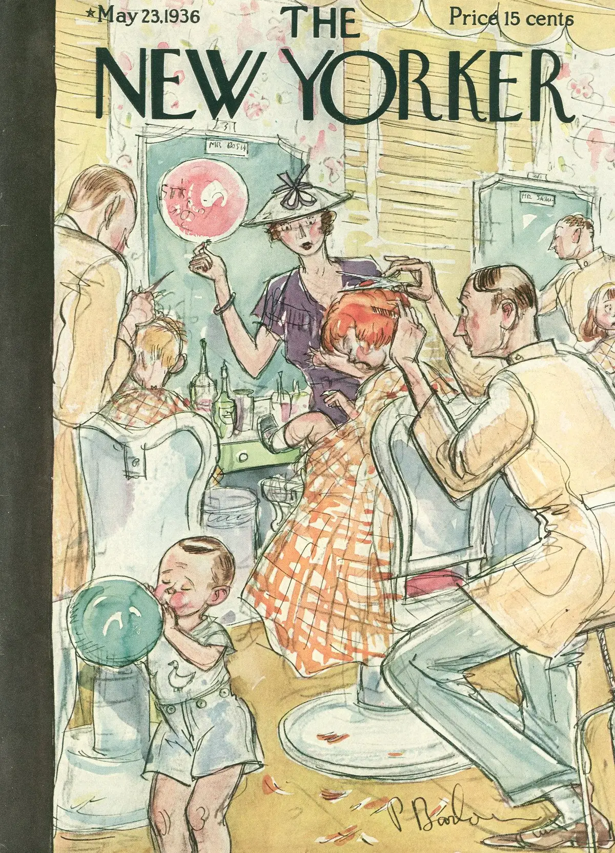Обложка The New Yorker, 23 мая 1936, художник Перри Барлоу