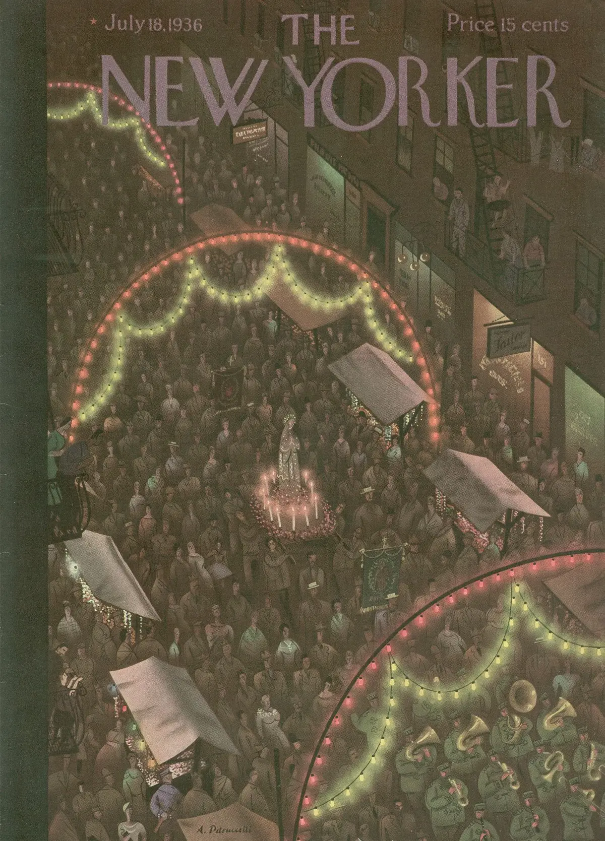 Обложка The New Yorker, 18 июля 1936, художник Антонио Петруччелли