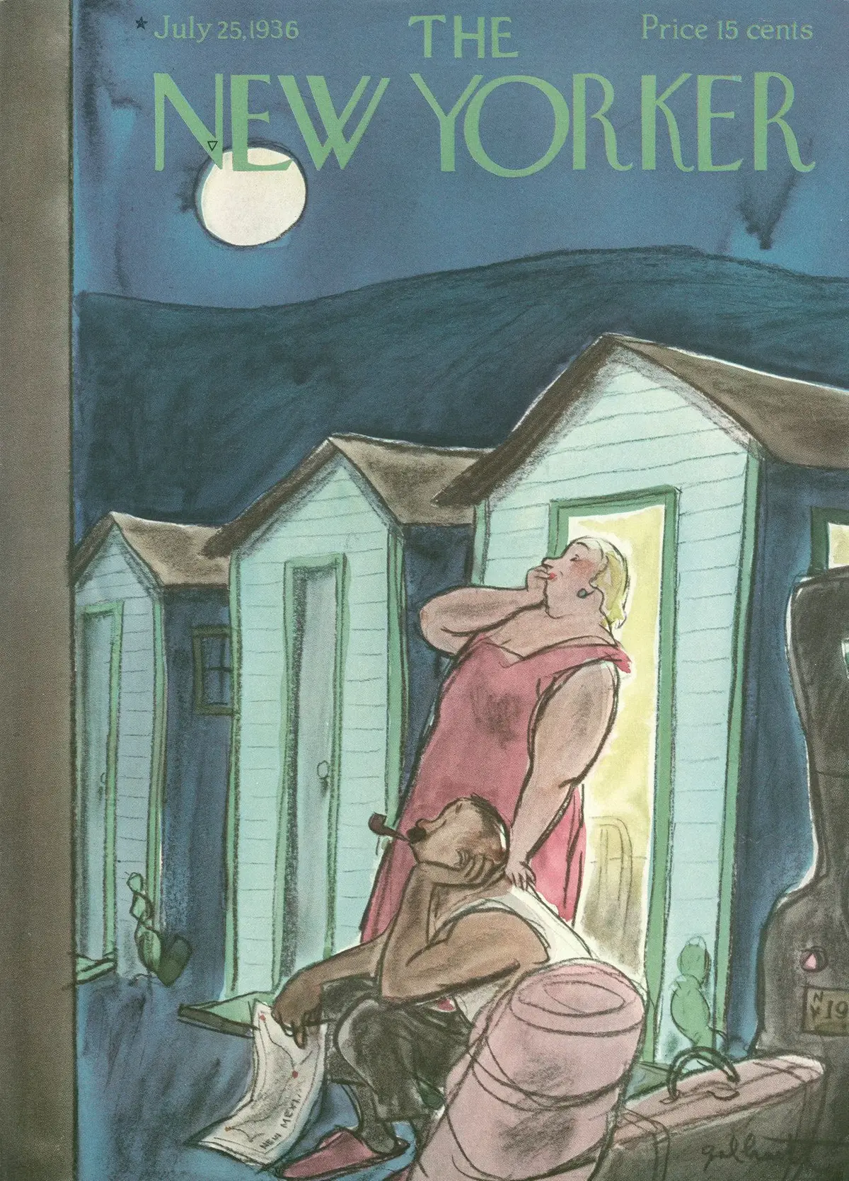 Обложка The New Yorker, 25 июля 1936, художник Уильям Кроуфорд Гэлбрейт