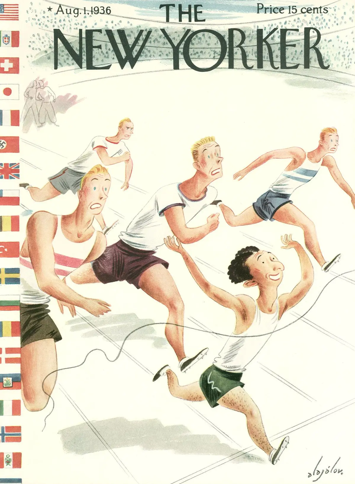 Обложка The New Yorker, 1 августа 1936, художник Константин Алажалов