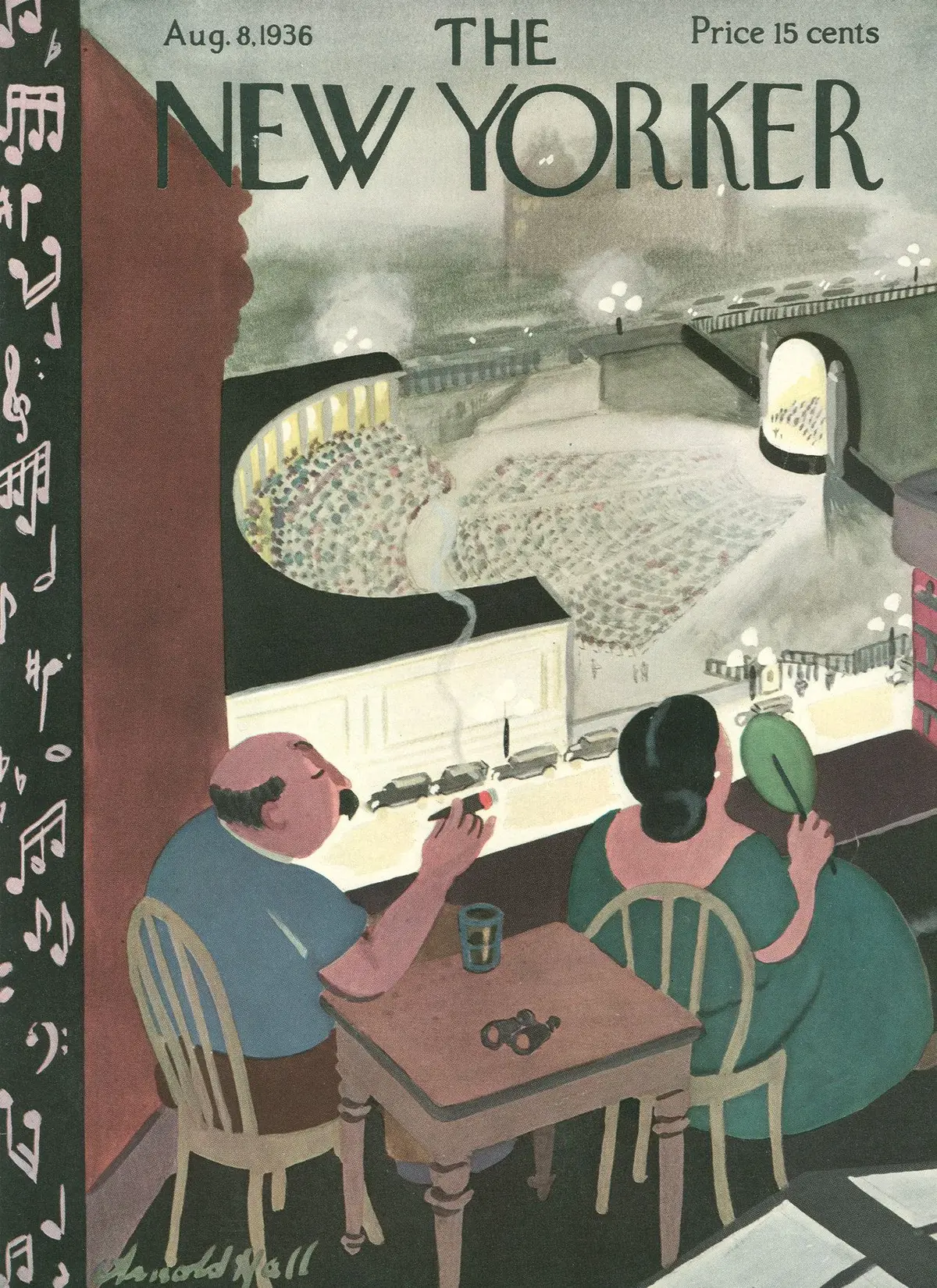 Обложка The New Yorker, 8 августа 1936, художник Арнольд Абнер Холл