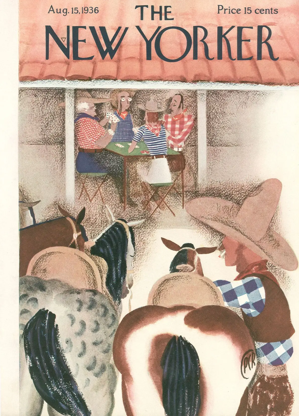 Обложка The New Yorker, 15 августа 1936, художник Пол К. Робертсон