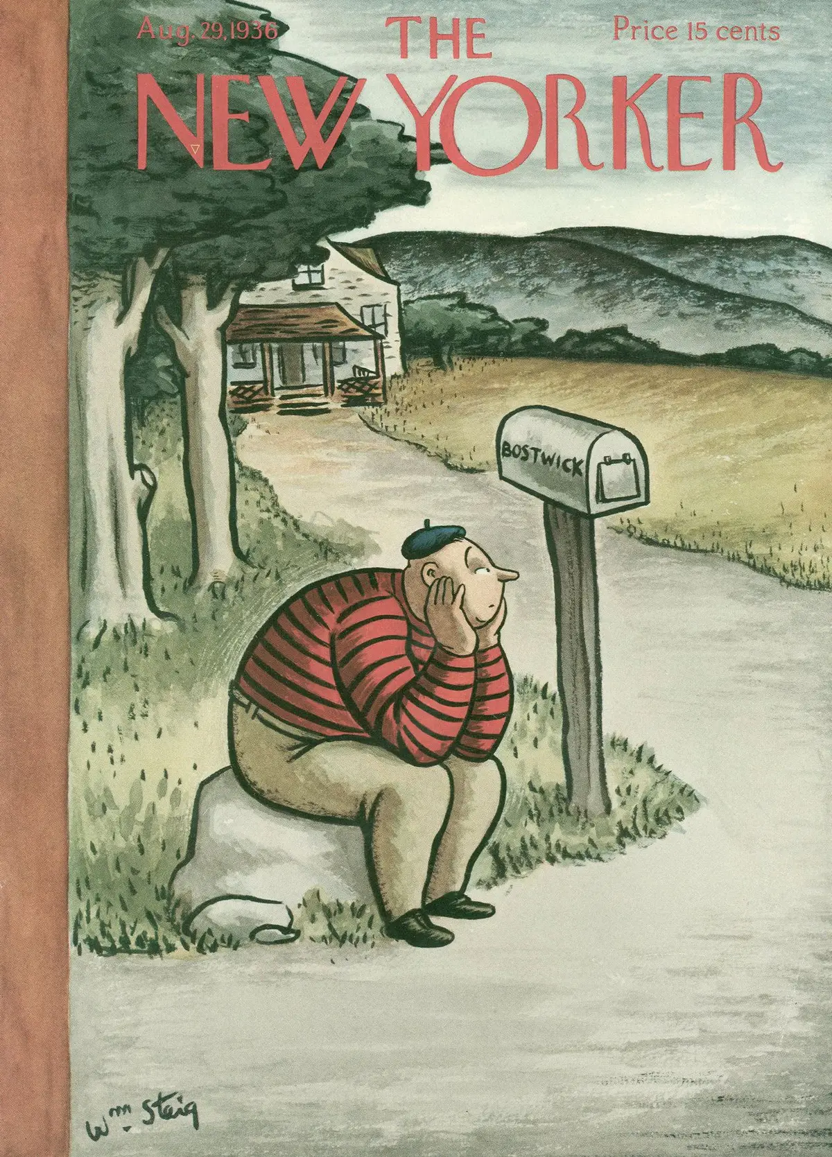 Обложка The New Yorker, 29 августа 1936, художник Уильям Стейг
