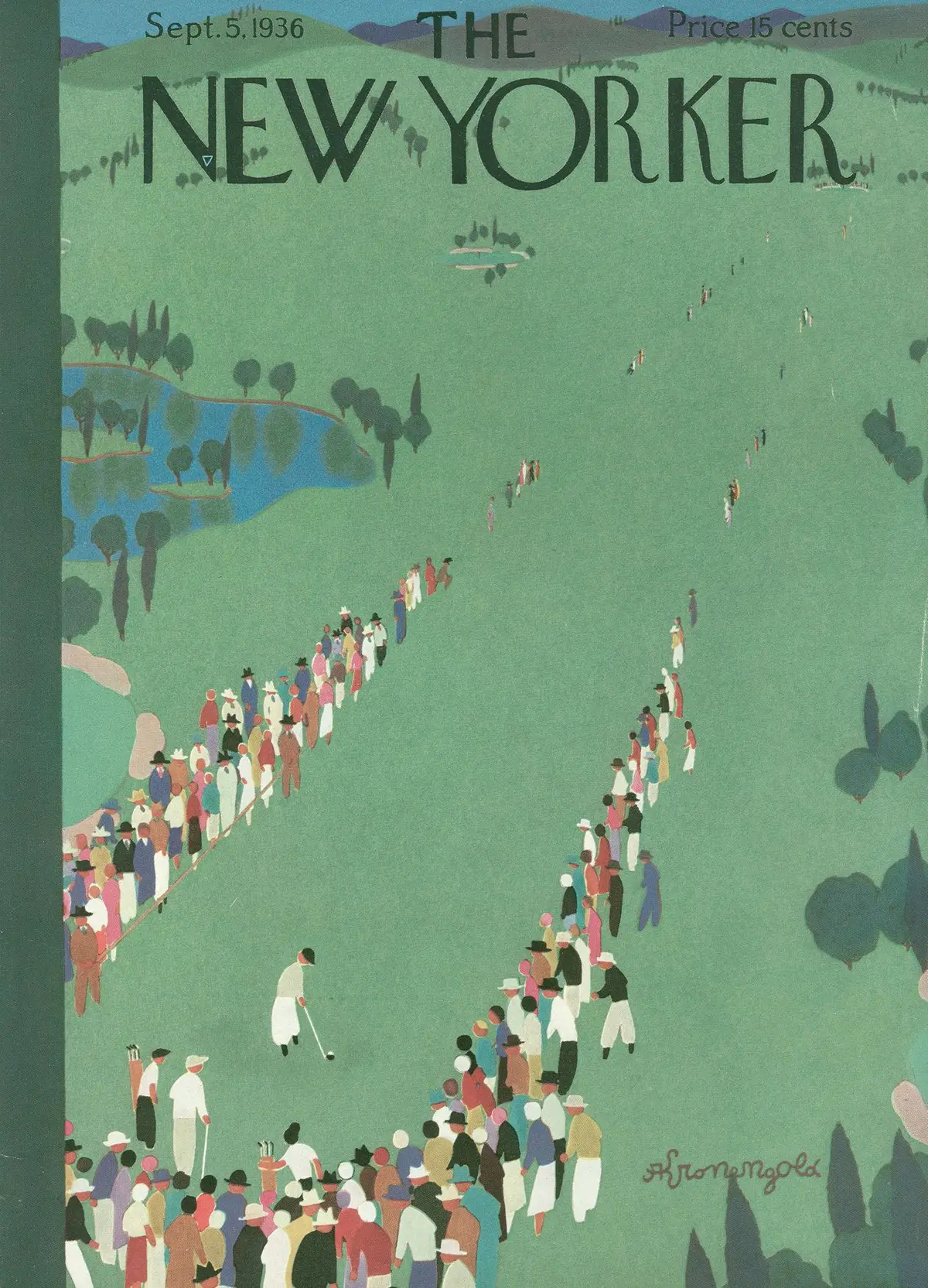 Обложка The New Yorker, 5 сентября 1936, художник Адольф К. Кроненголд