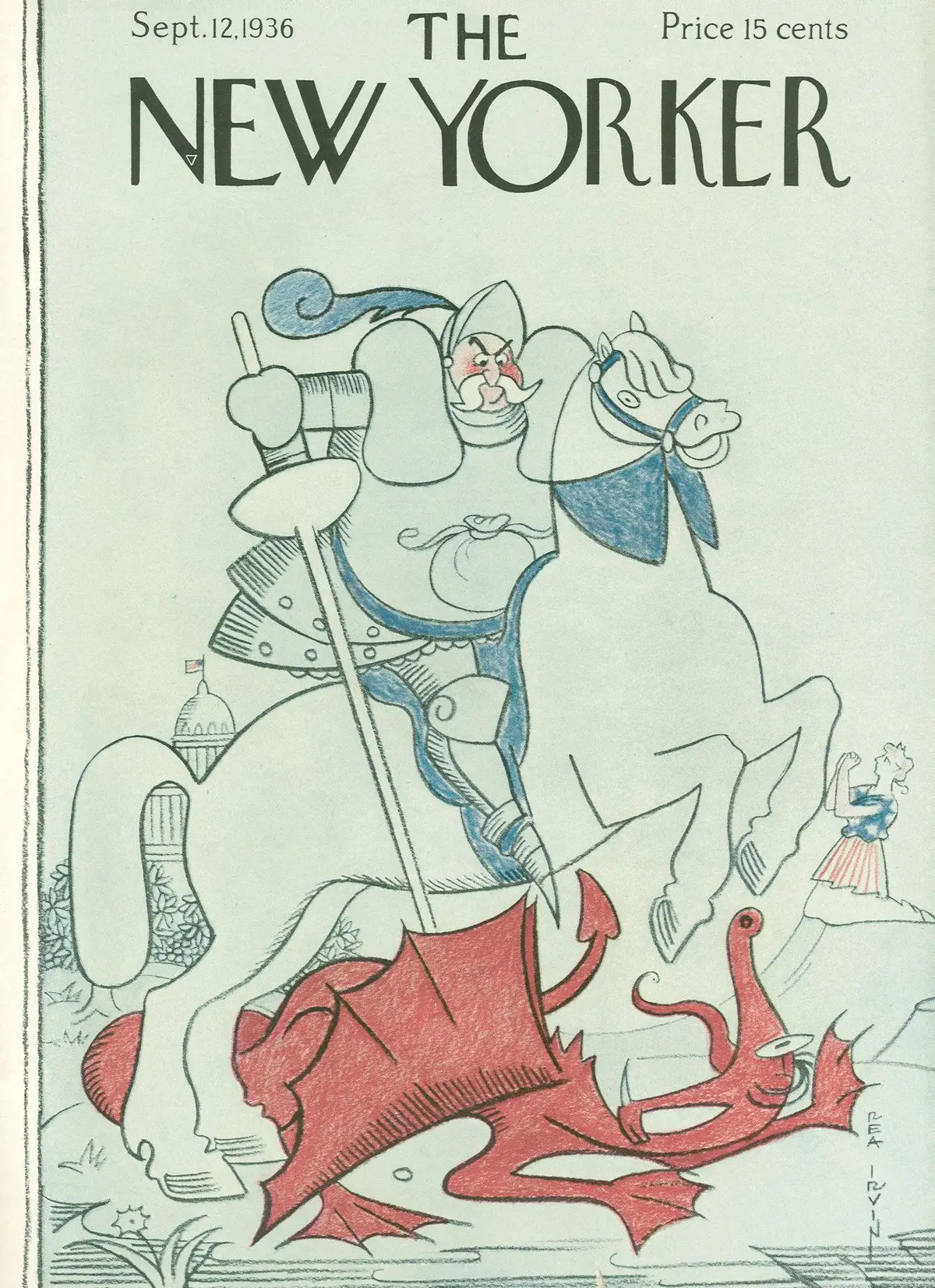Обложка The New Yorker, 12 сентября 1936, художник Реа Ирвин
