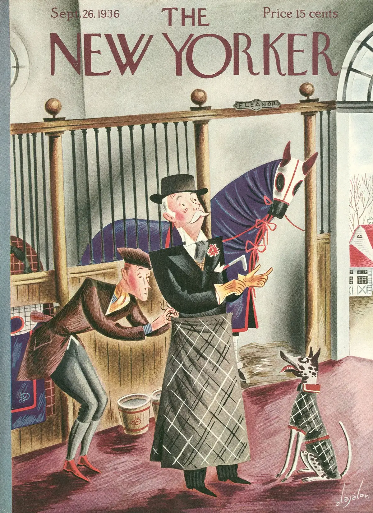 Обложка The New Yorker, 26 сентября 1936, художник Константин Алажалов