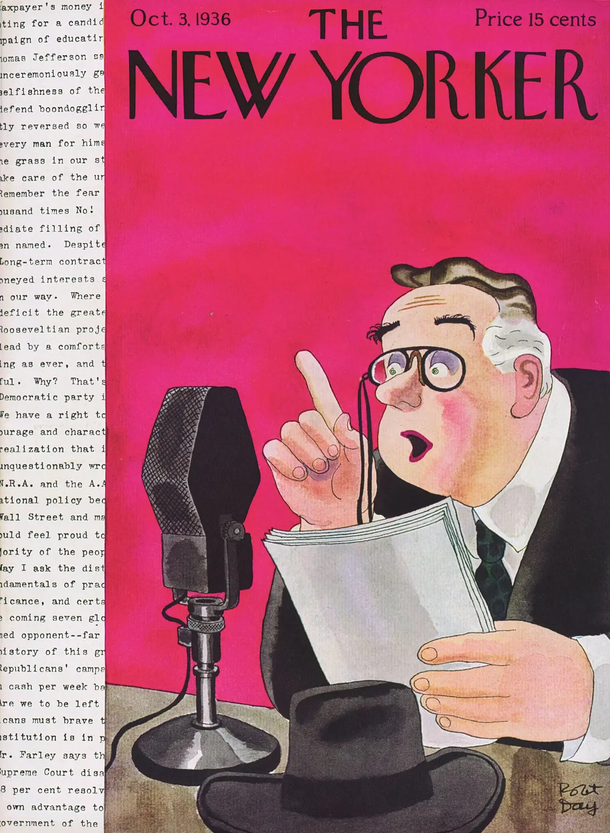Обложка The New Yorker, 3 октября 1936, художник Роберт Дэй