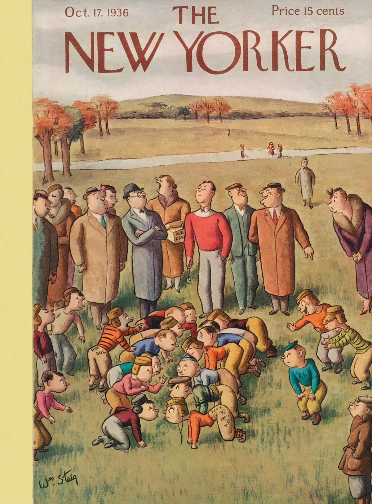 Обложка The New Yorker, 17 октября 1936, художник Уильям Стейг