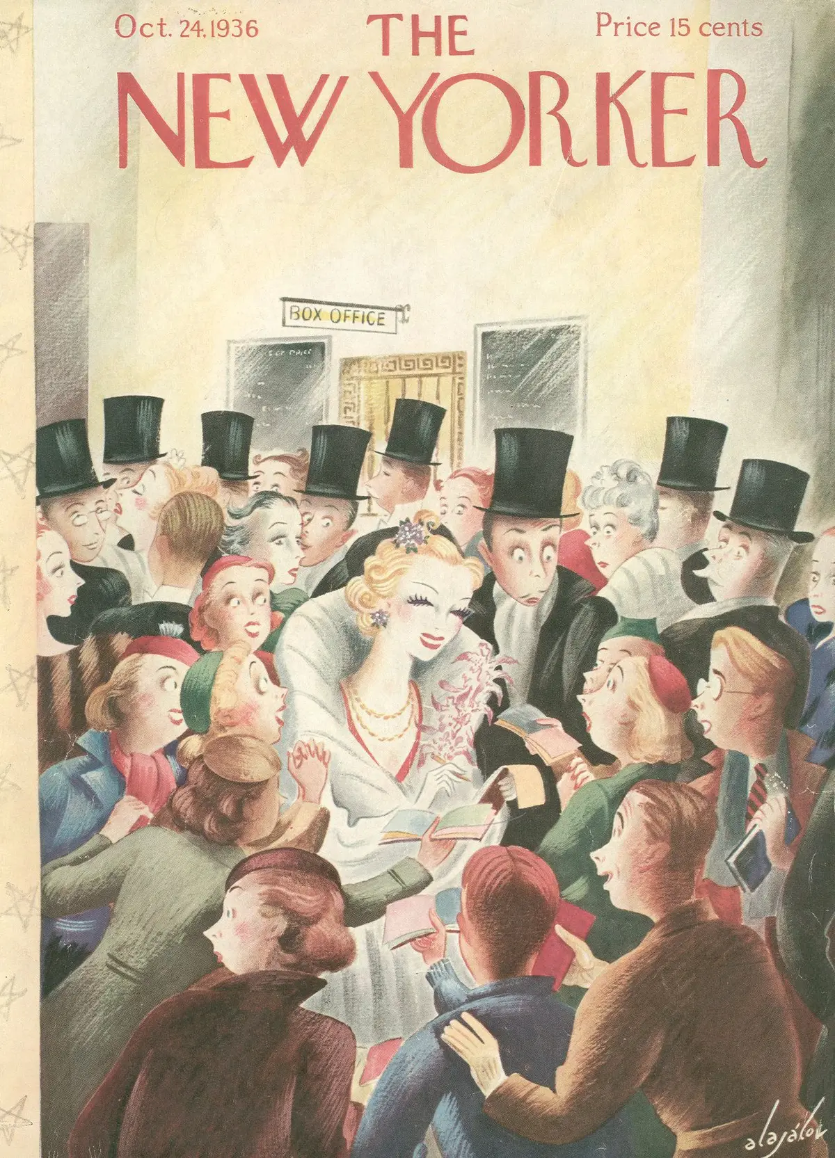 Обложка The New Yorker, 24 октября 1936, художник Константин Алажалов