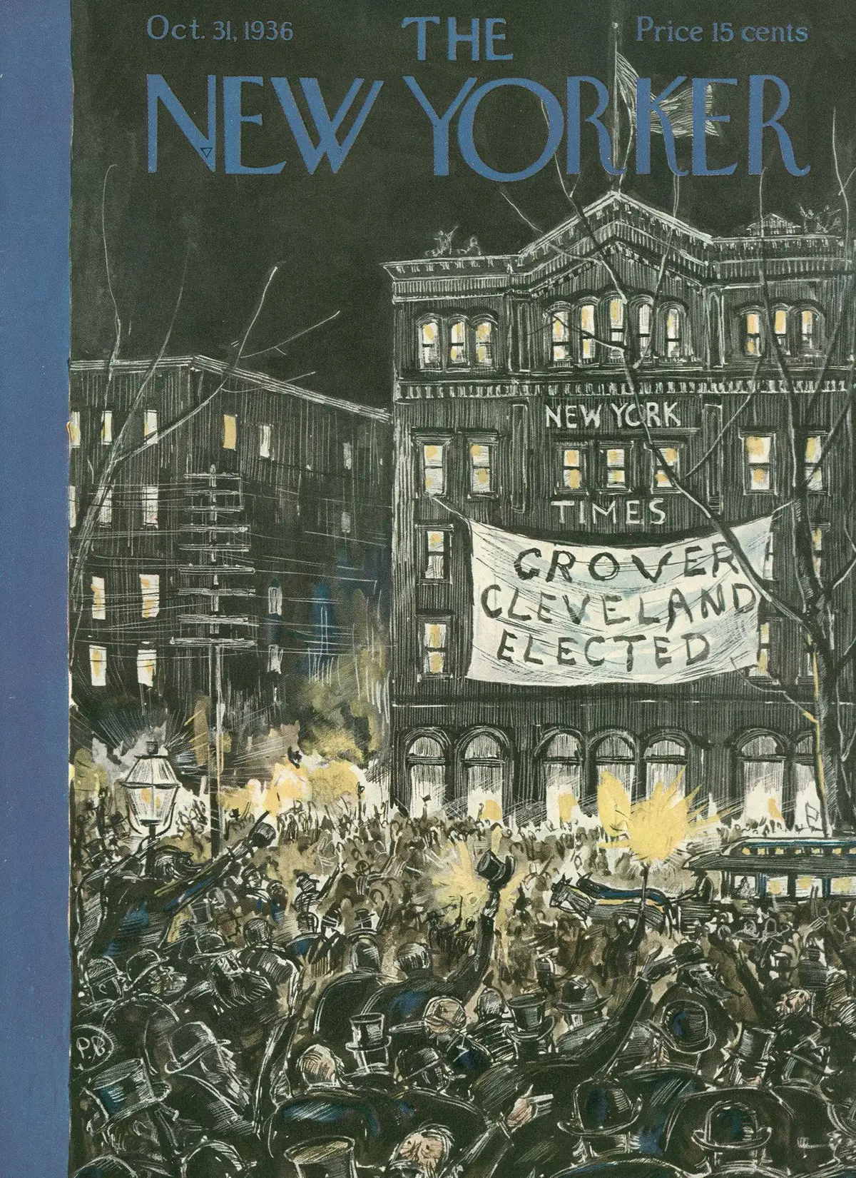 Обложка The New Yorker, 31 октября 1936, художник Перри Барлоу