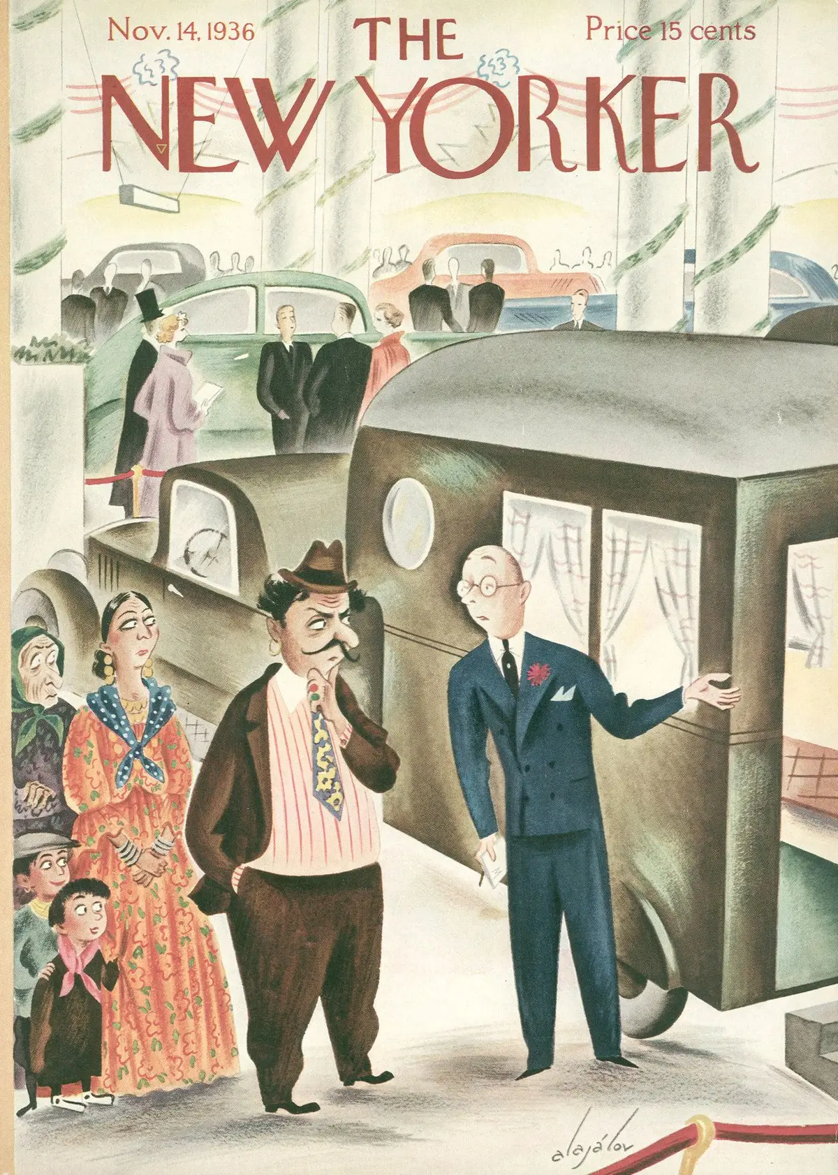 Обложка The New Yorker, 14 ноября 1936, художник Константин Алажалов
