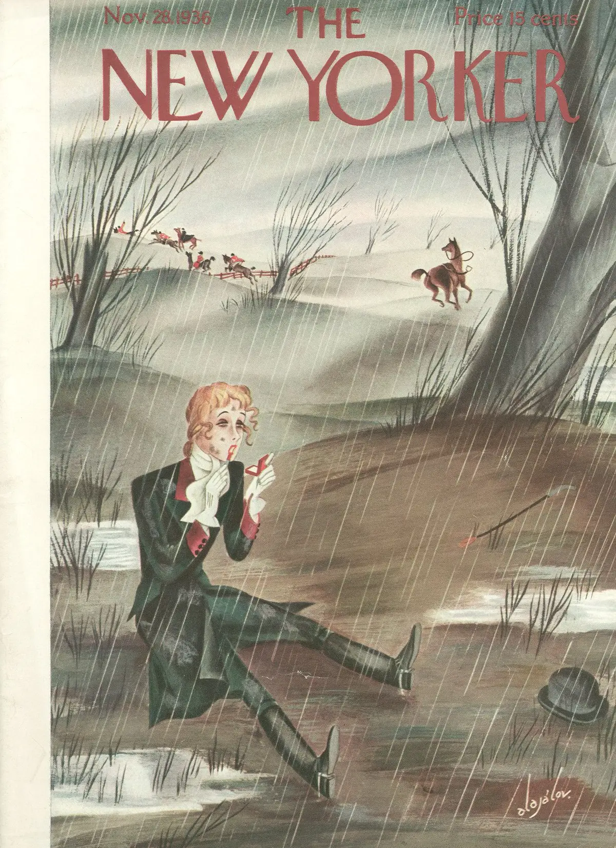 Обложка The New Yorker, 28 ноября 1936, художник Константин Алажалов