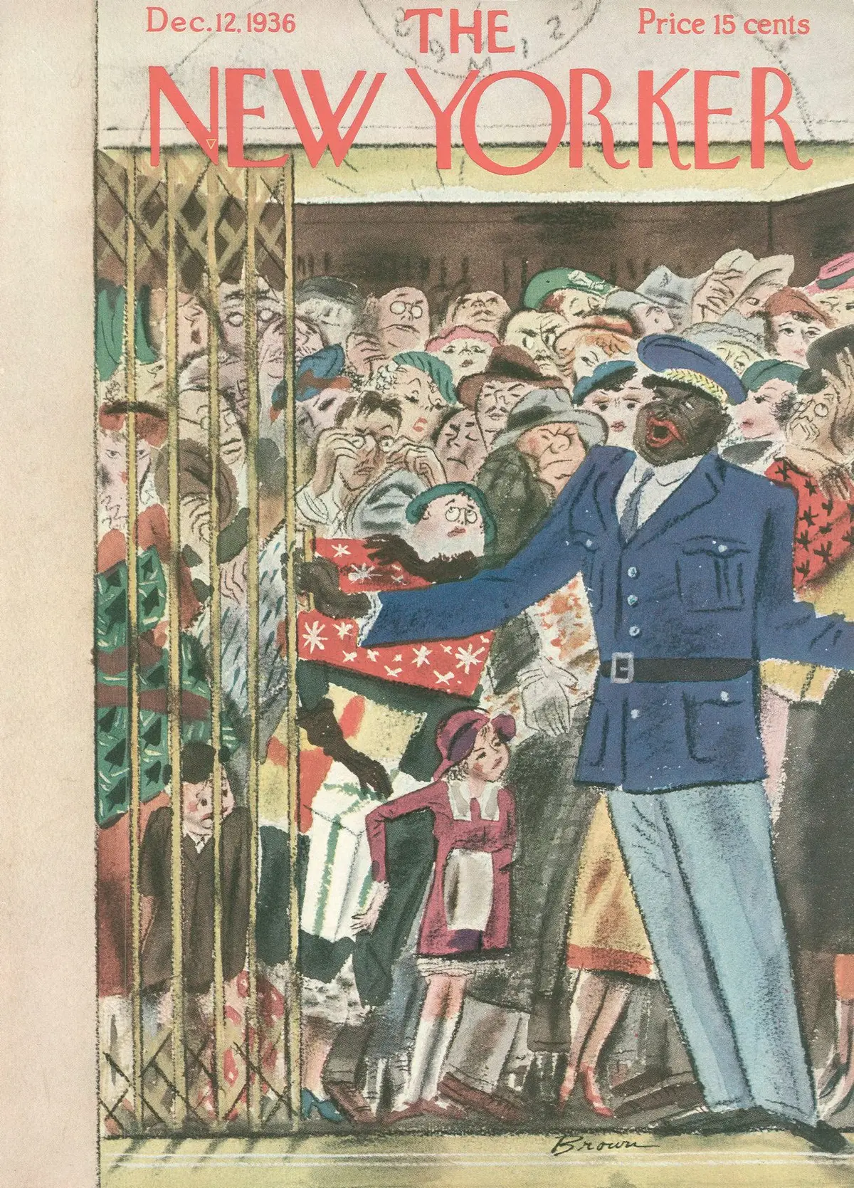 Обложка The New Yorker, 12 декабря 1936, художник Гарри Браун