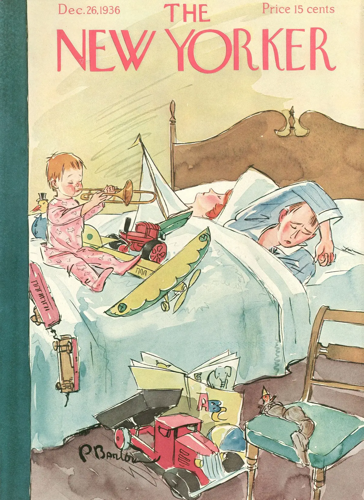 Обложка The New Yorker, 26 декабря 1936, художник Перри Барлоу