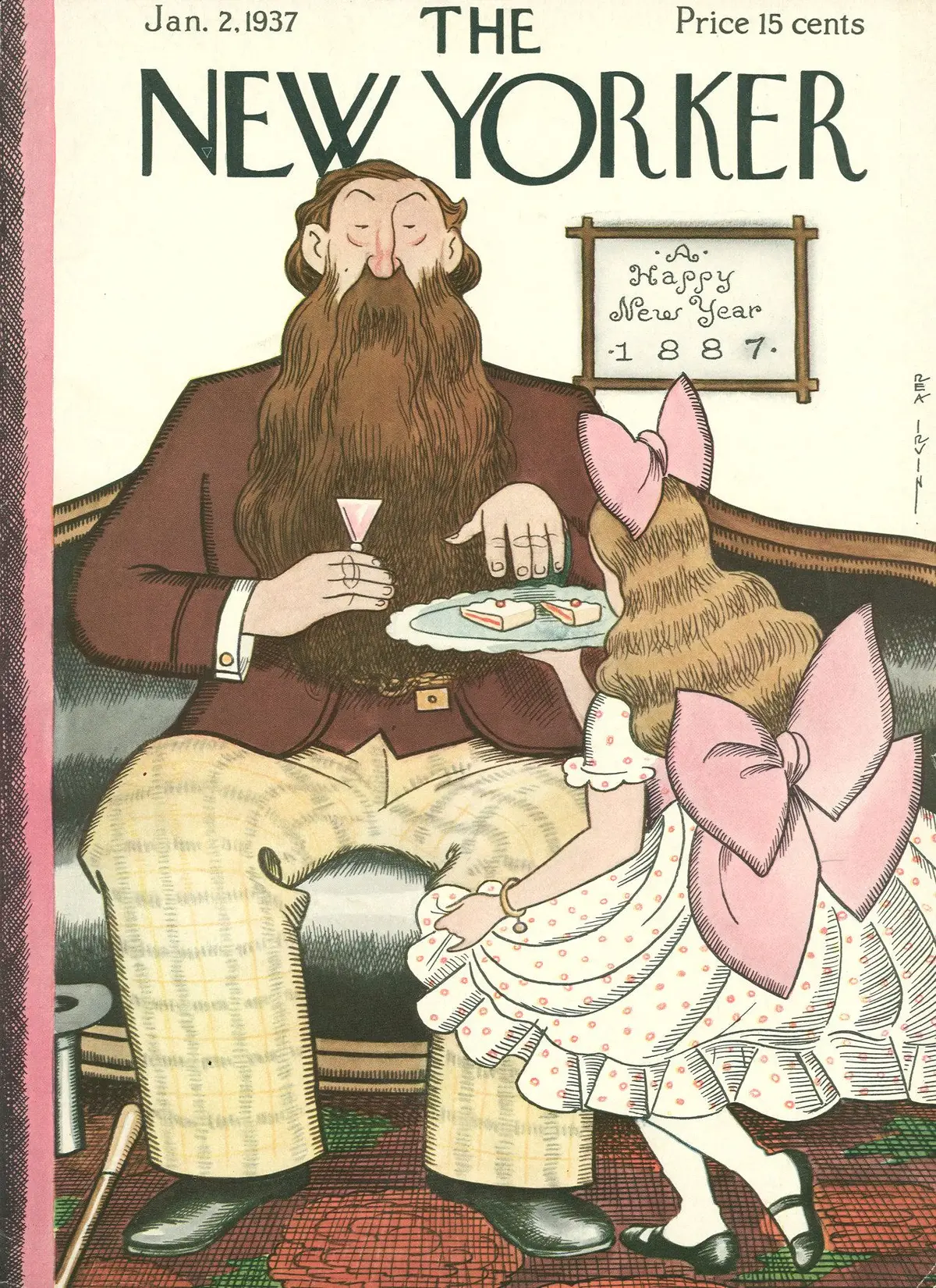 Обложка The New Yorker, 2 января 1937, художник Реа Ирвин