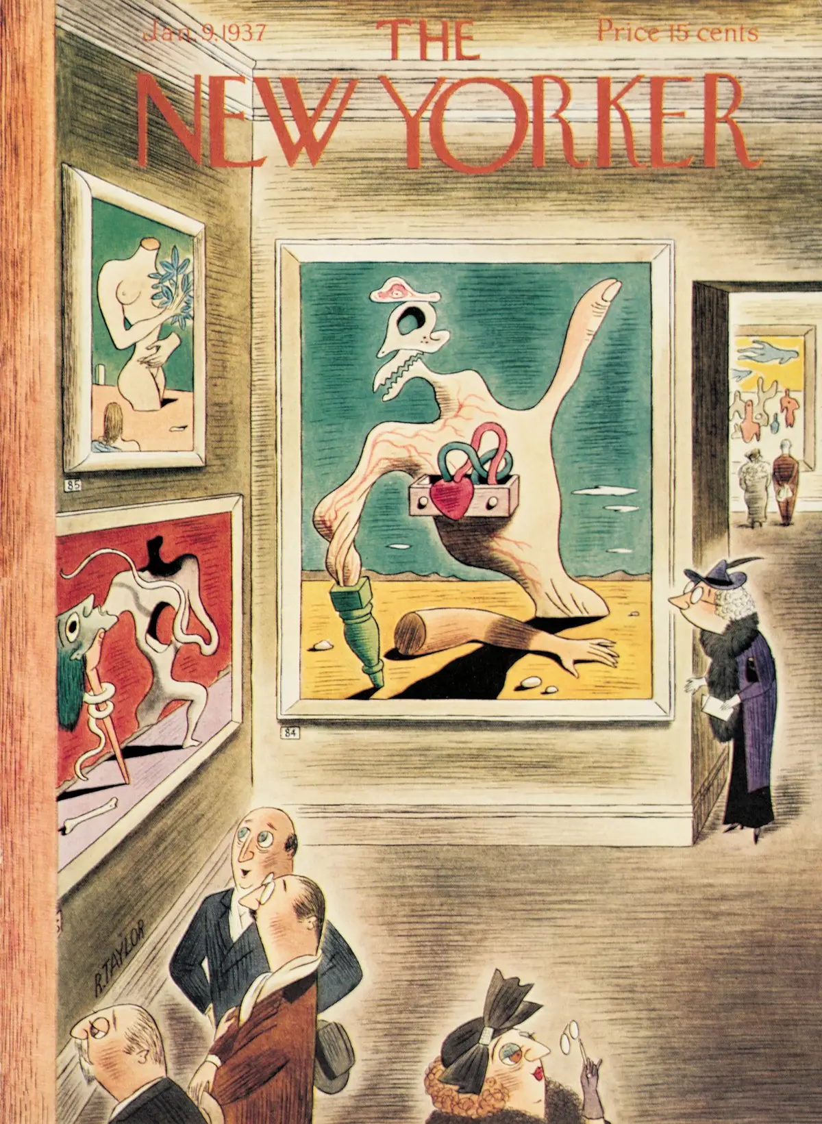 Обложка The New Yorker, 9 января 1937, художник Ричард Тейлор