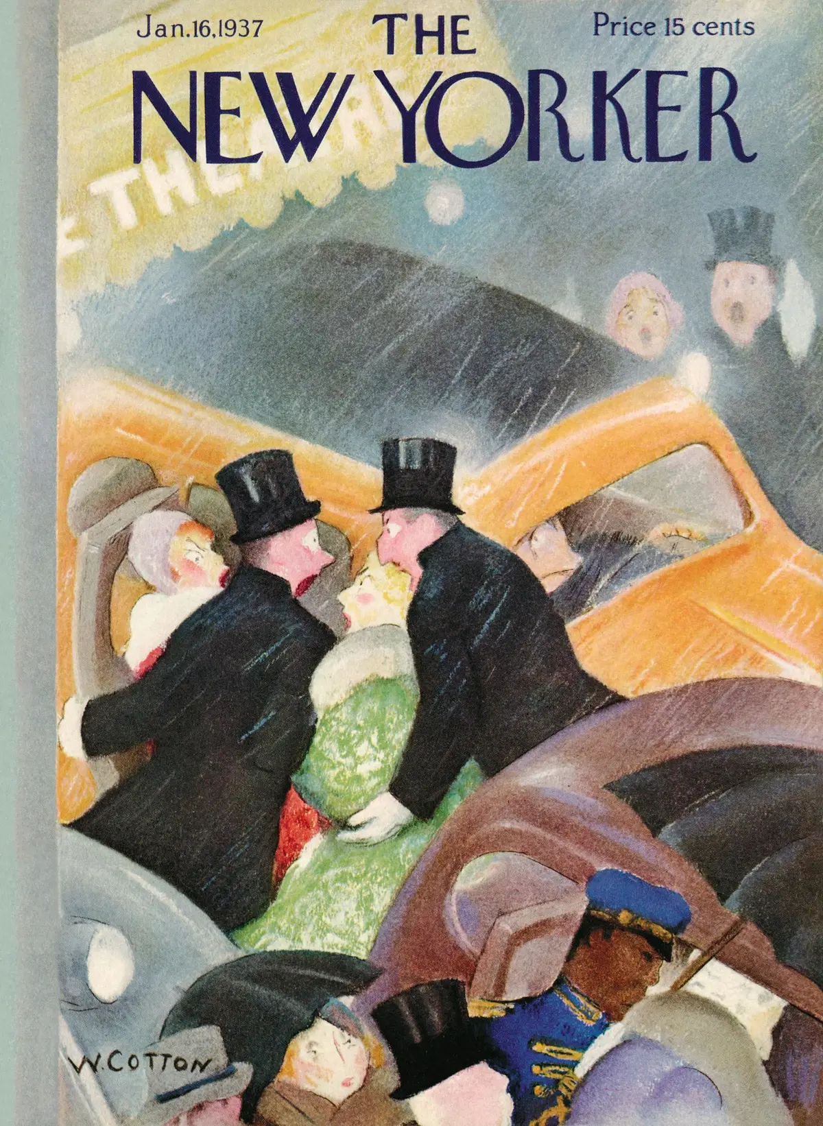 Обложка The New Yorker, 16 января 1937, художник Уильям Коттон