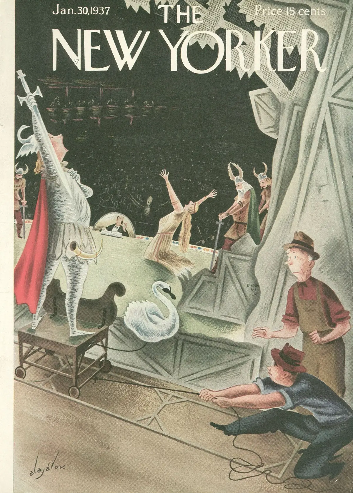 Обложка The New Yorker, 30 января 1937, художник Константин Алажалов