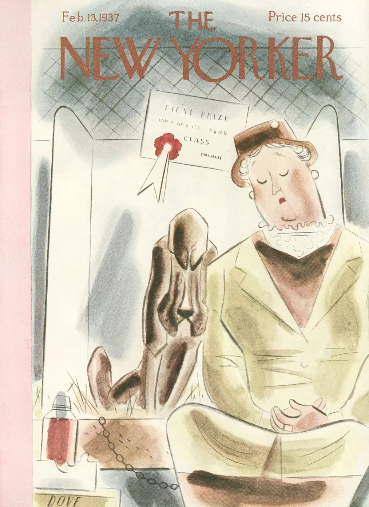 Обложка The New Yorker, 13 февраля 1937, художник Леонард Дав