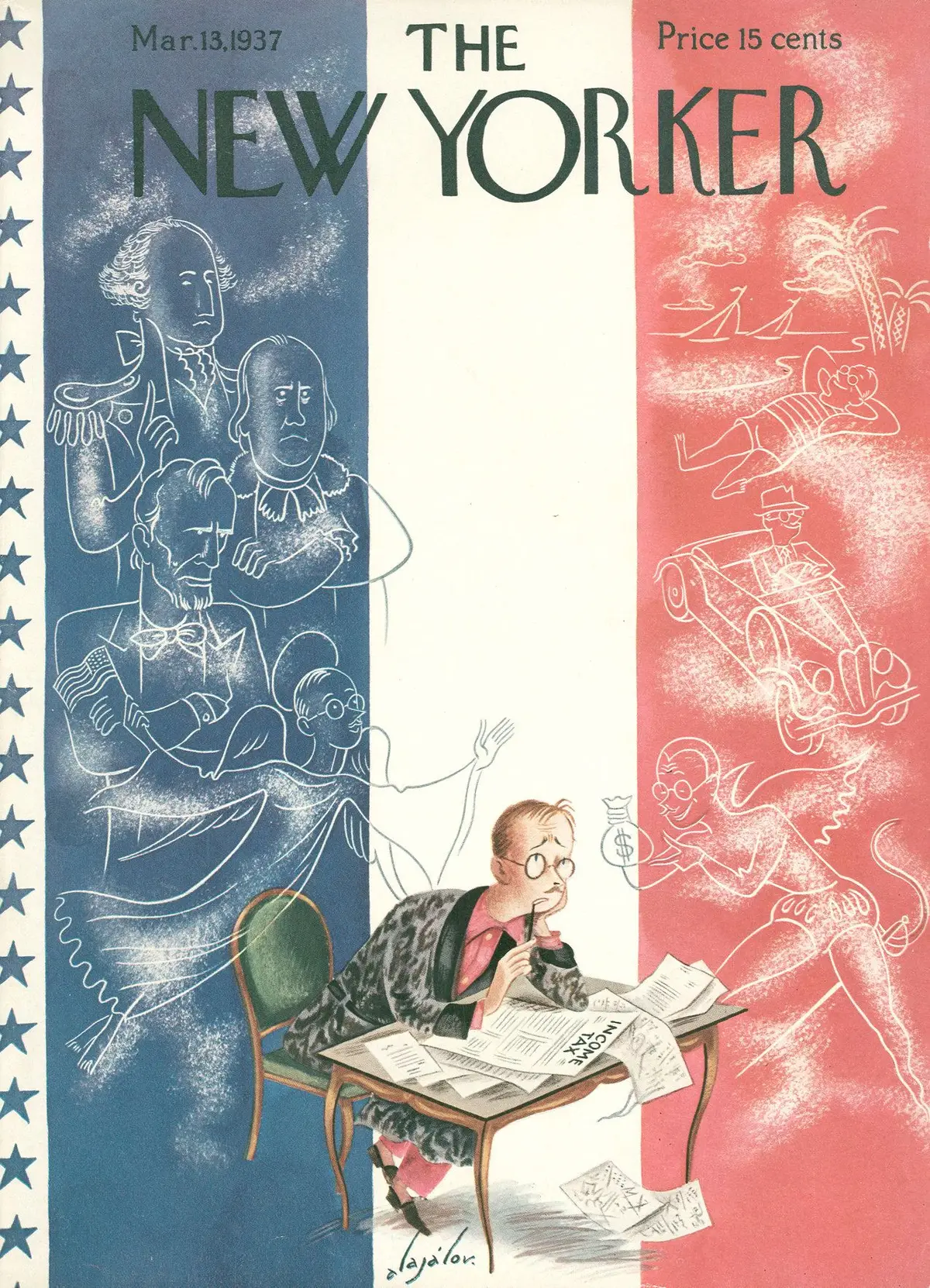 Обложка The New Yorker, 13 марта 1937, художник Константин Алажалов