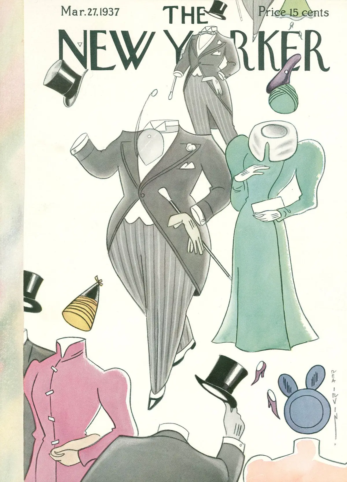 Обложка The New Yorker, 27 марта 1937, художник Реа Ирвин