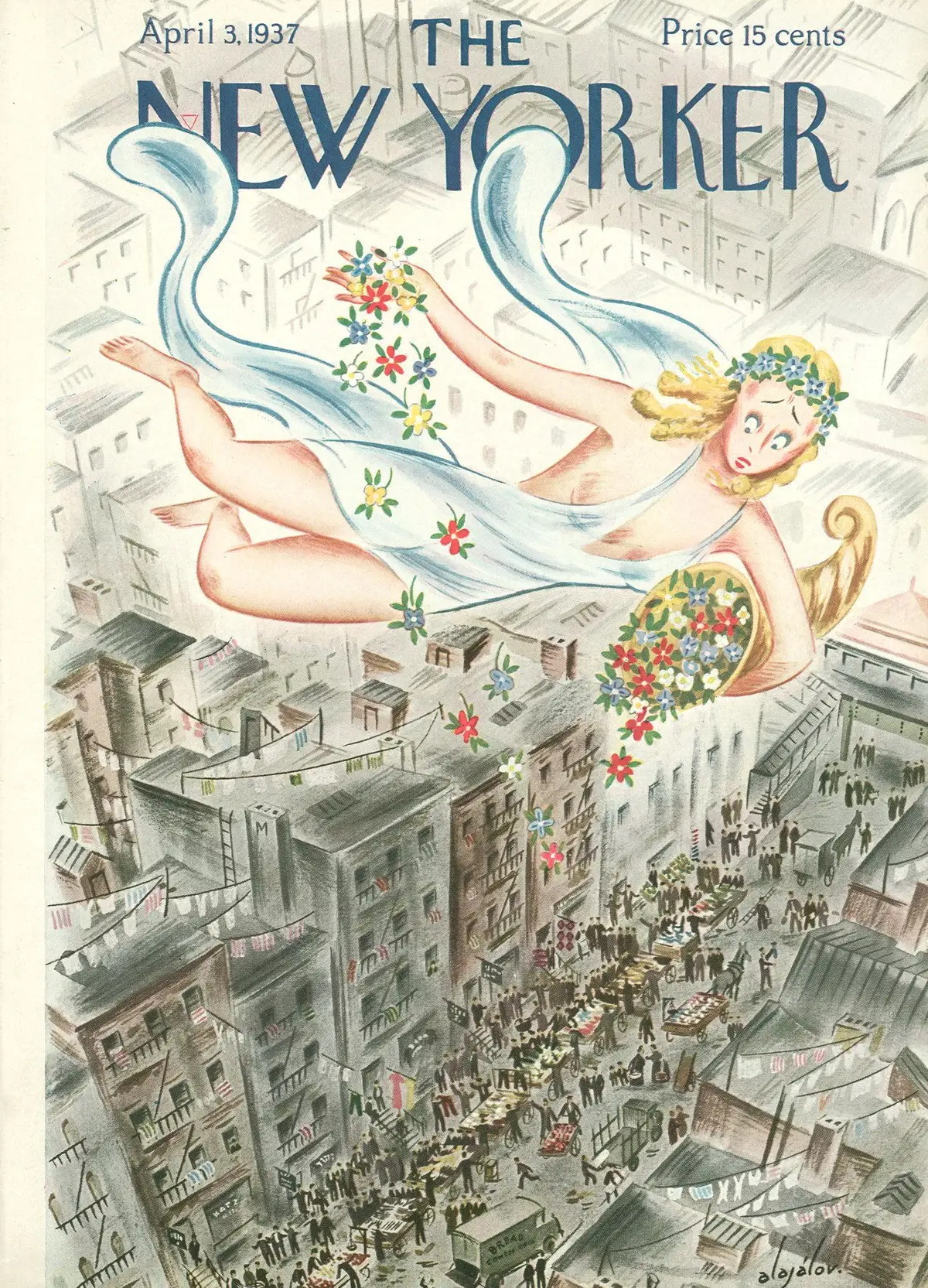 Обложка The New Yorker, 3 апреля 1937, художник Константин Алажалов