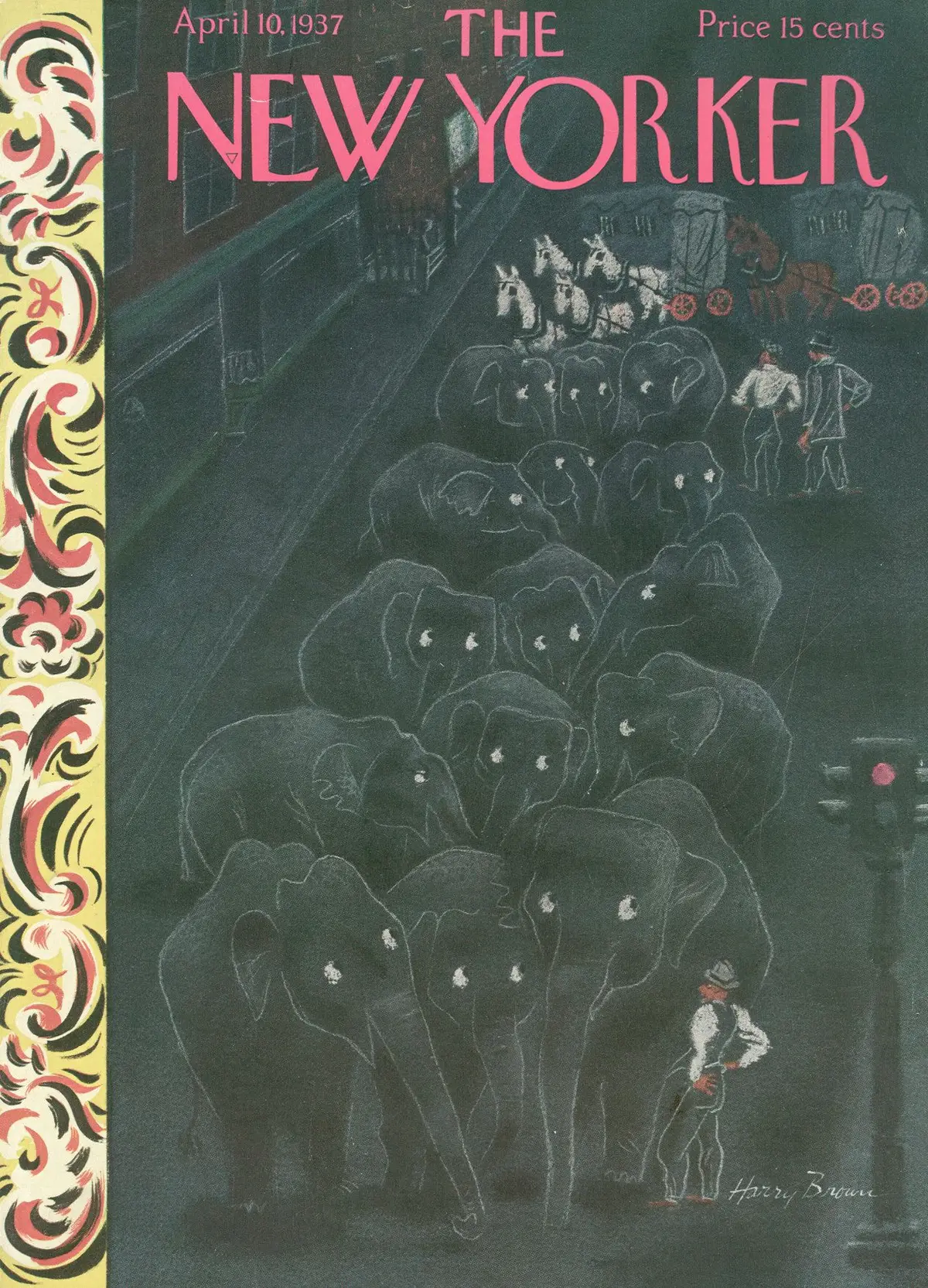 Обложка The New Yorker, 10 апреля 1937, художник Гарри Браун