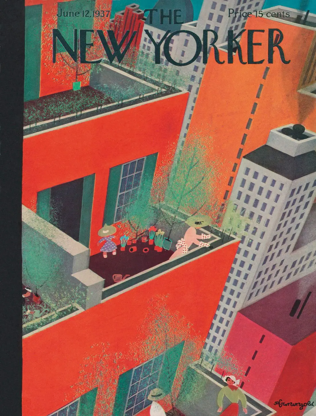 Обложка The New Yorker, 12 июня 1937, художник Адольф К. Кроненголд
