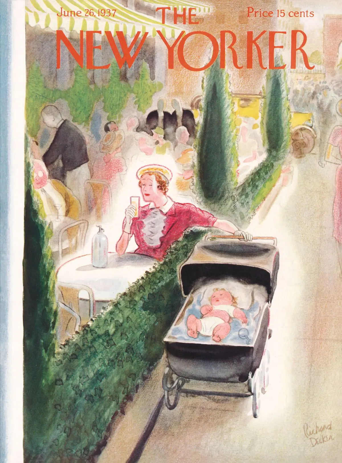 Обложка The New Yorker, 26 июня 1937, художник Ричард Деккер