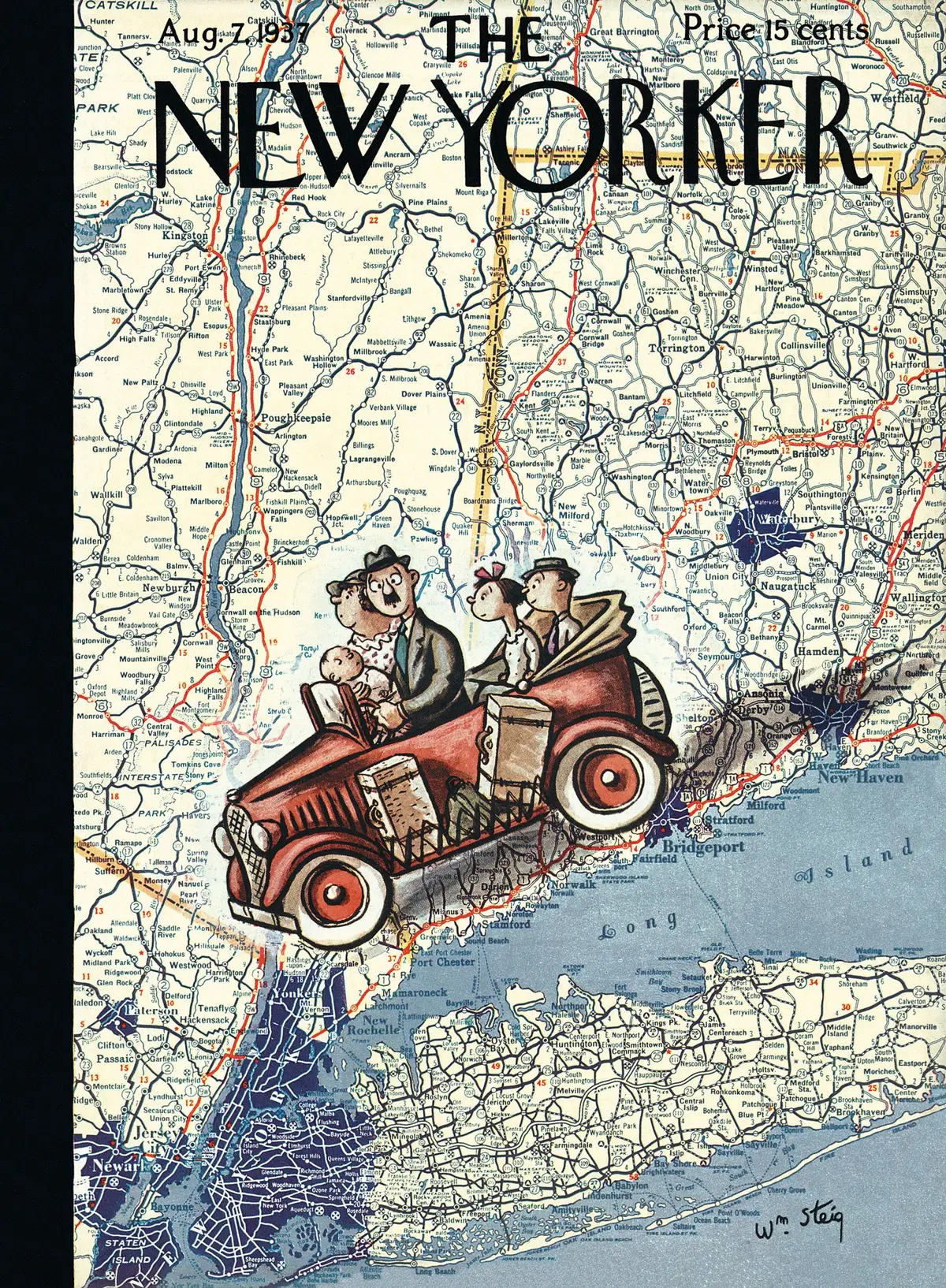 Обложка The New Yorker, 7 августа 1937, художник Уильям Стейг