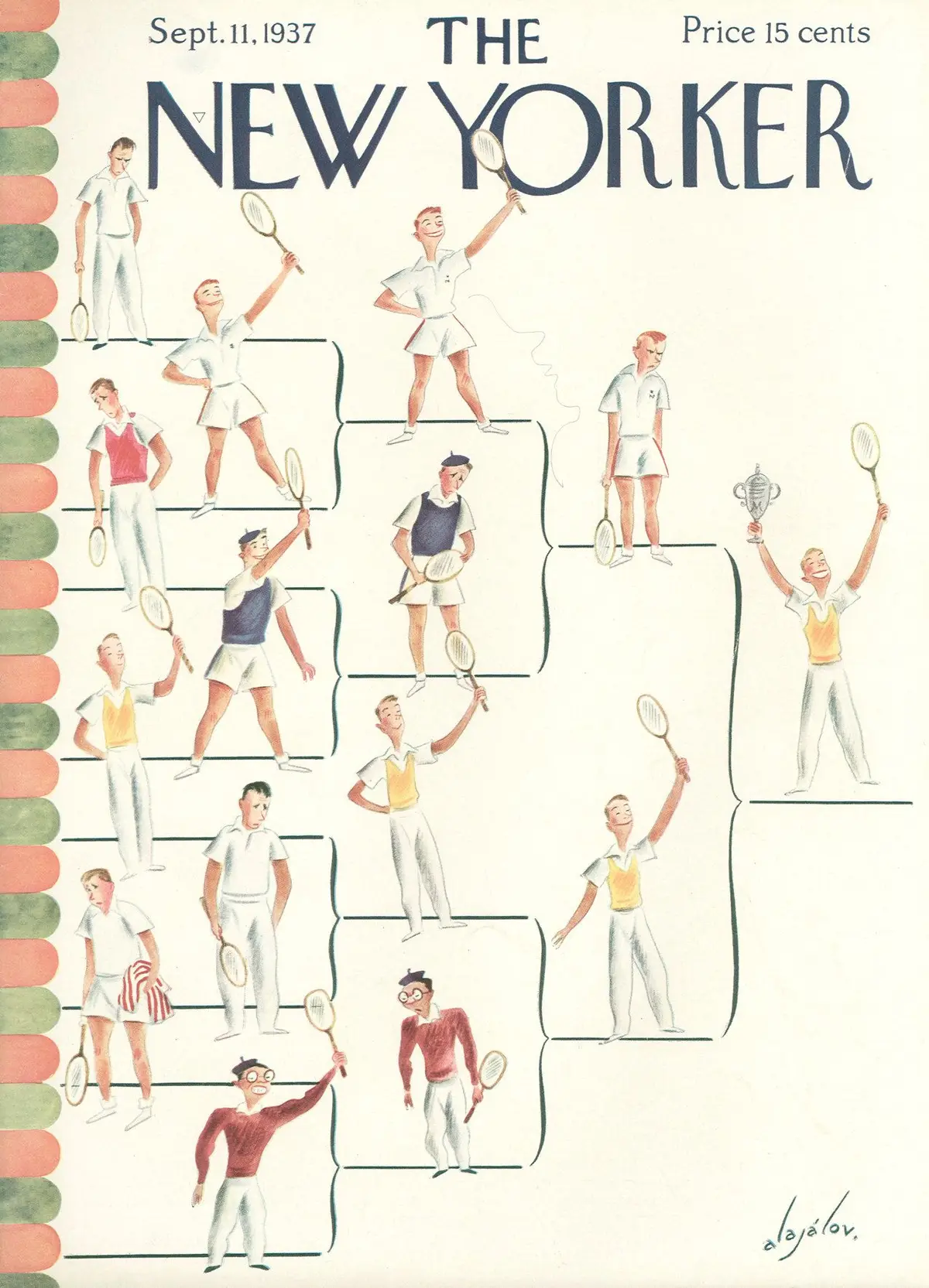 Обложка The New Yorker, 11 сентября 1937, художник Константин Алажалов