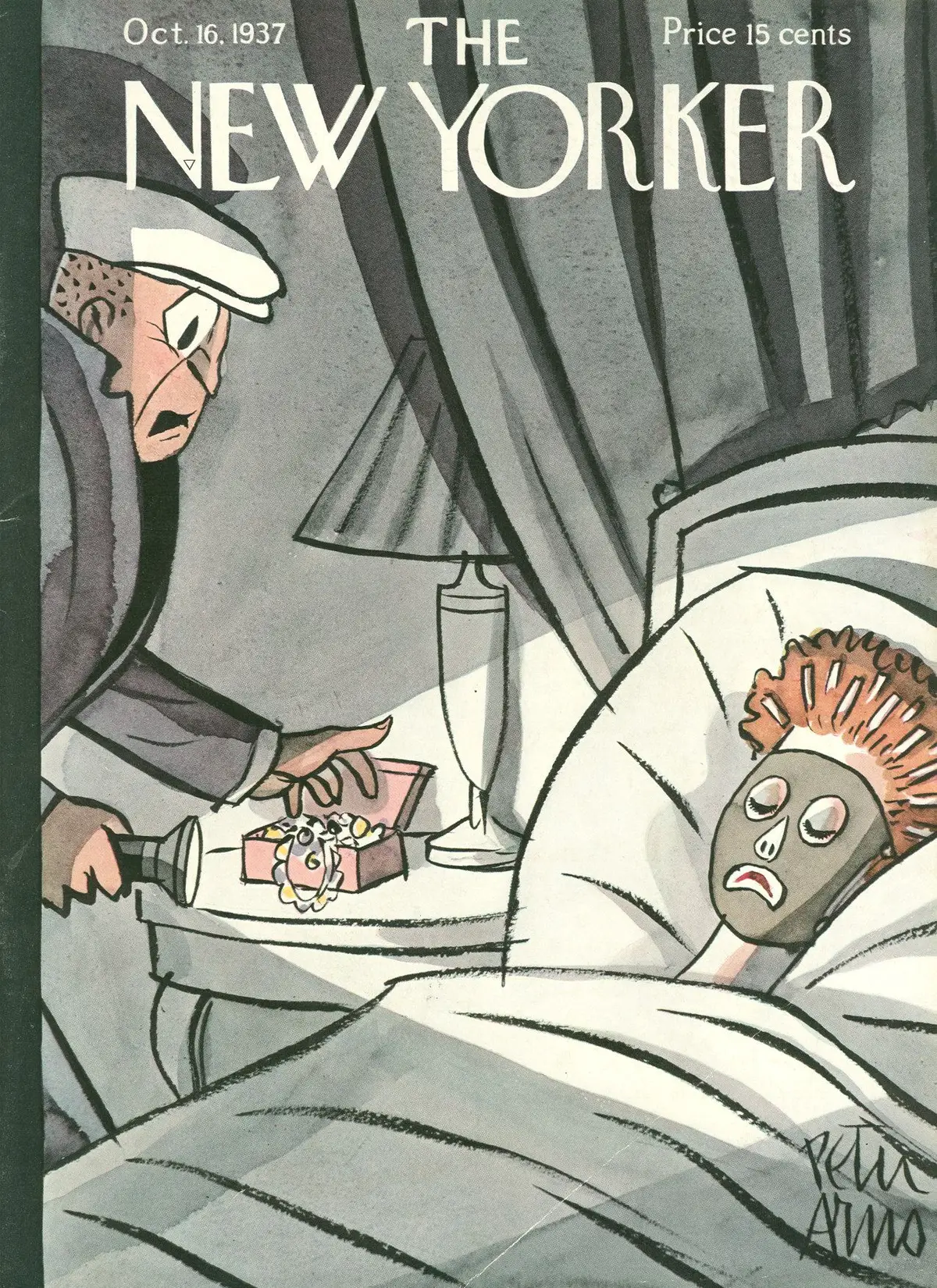 Обложка The New Yorker, 16 октября 1937, художник Питер Арно