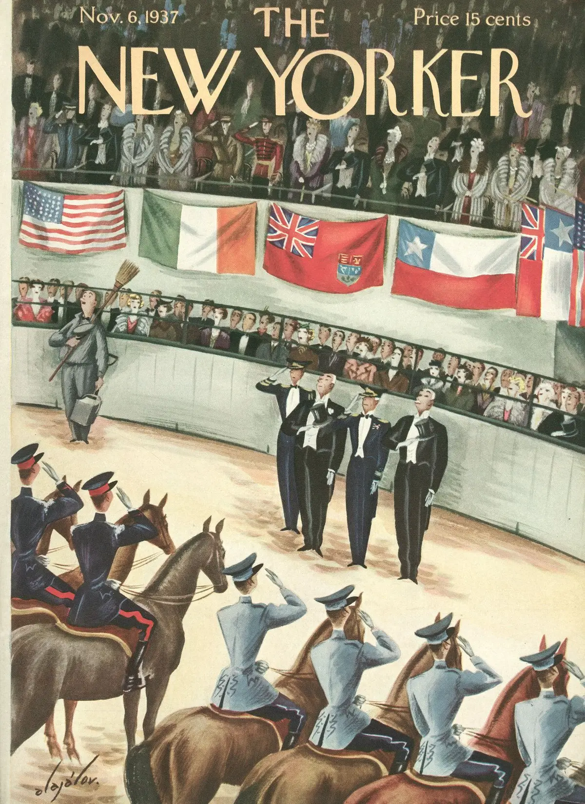 Обложка The New Yorker, 6 ноября 1937, художник Константин Алажалов