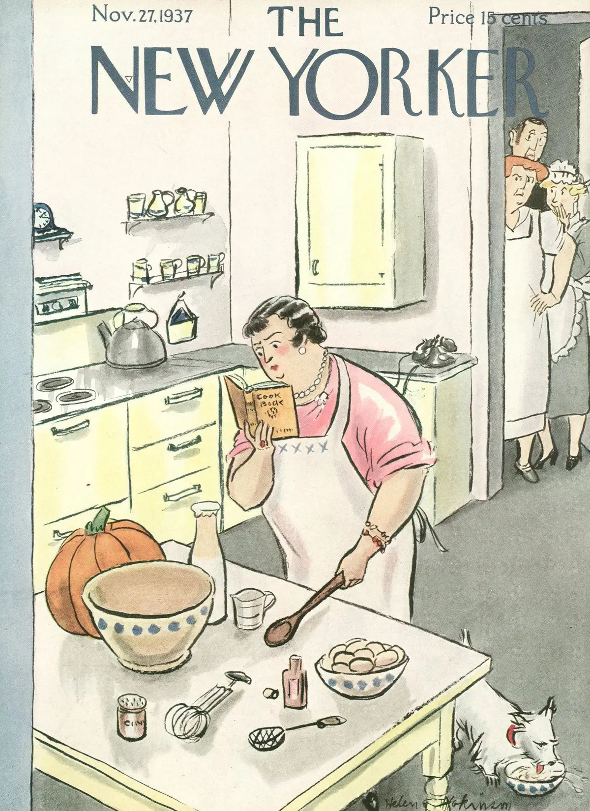 Обложка The New Yorker, 27 ноября 1937, художник Хелен Э. Хокинсон