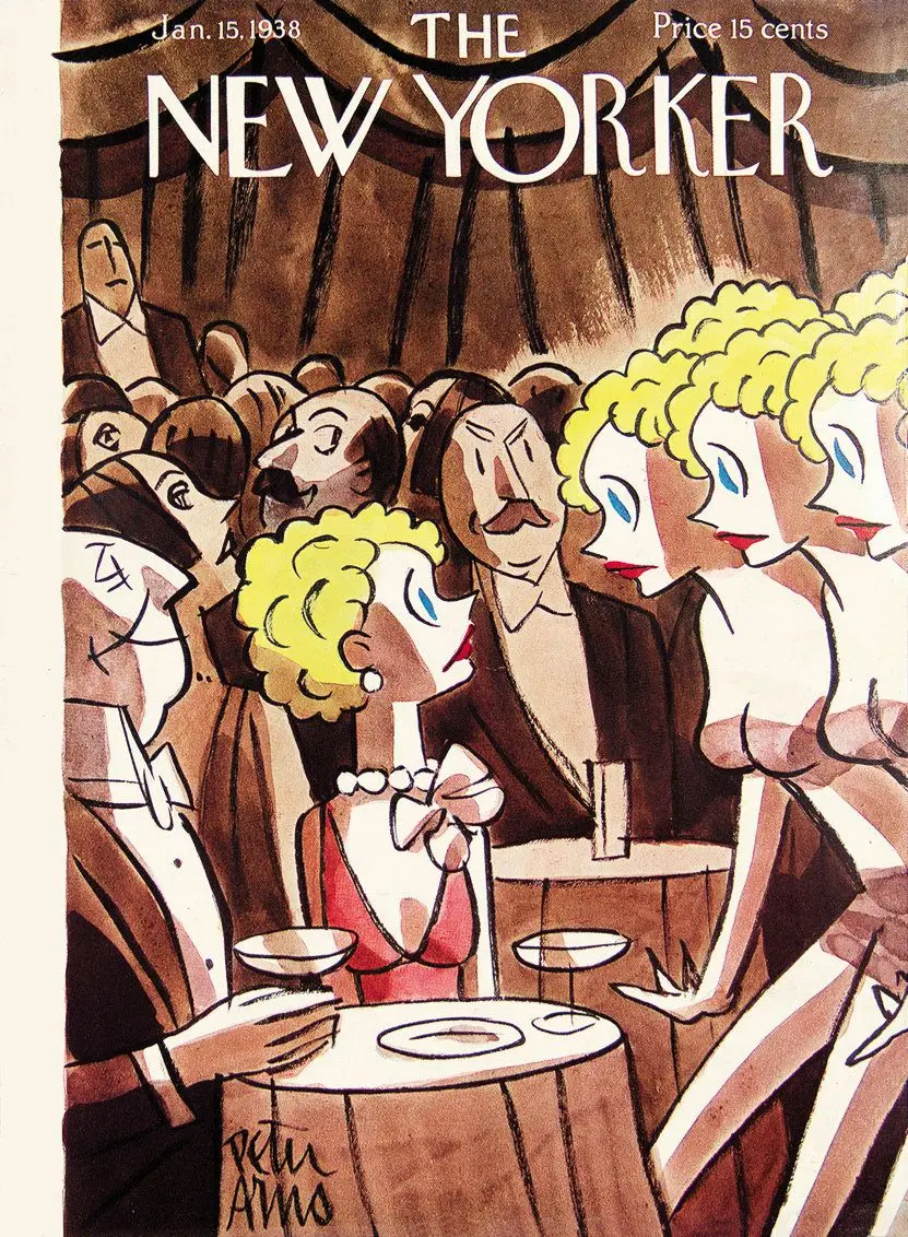 Обложка The New Yorker, 15 января 1938, художник Питер Арно