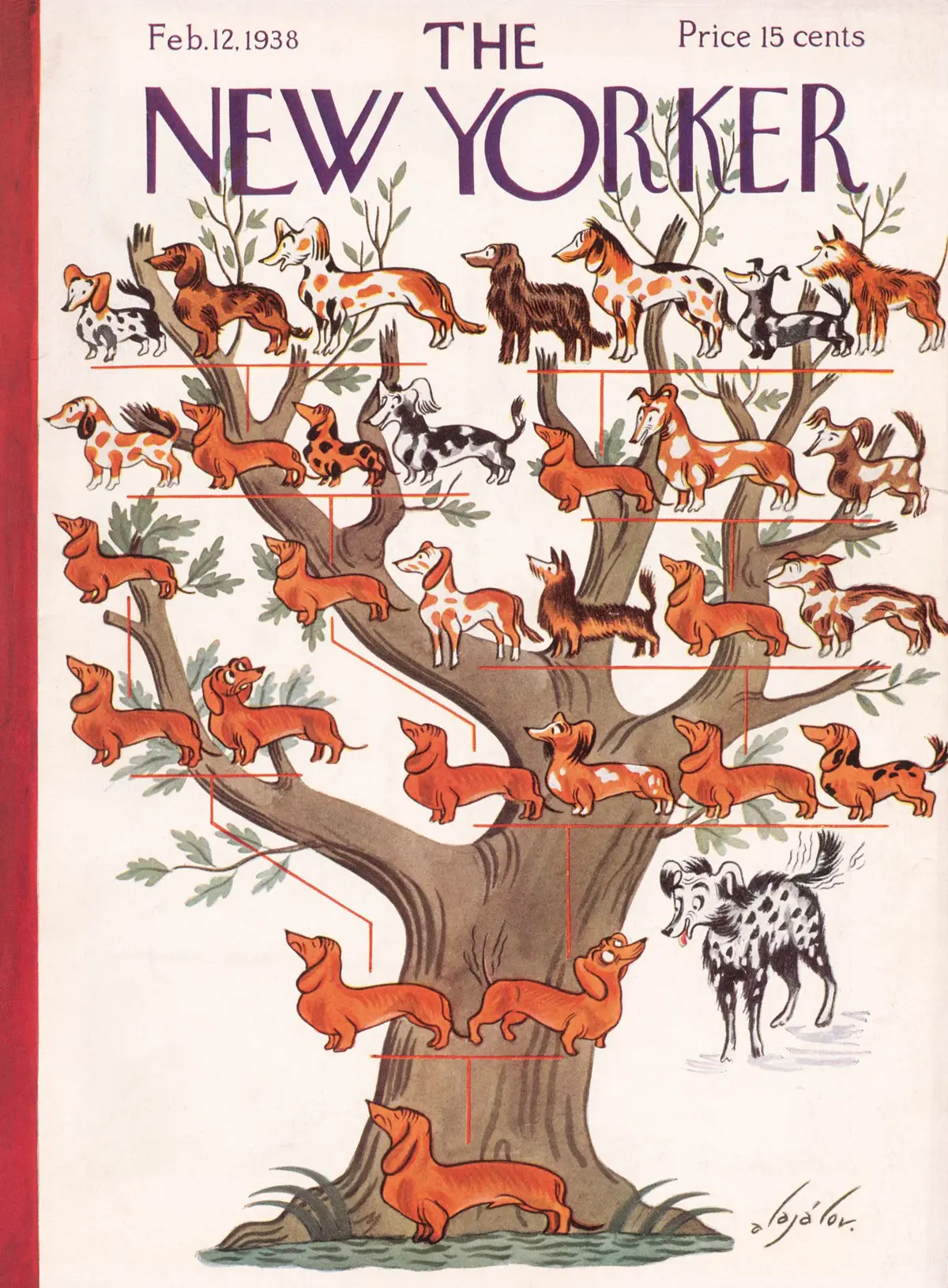 Обложка The New Yorker, 12 февраля 1938, художник Константин Алажалов