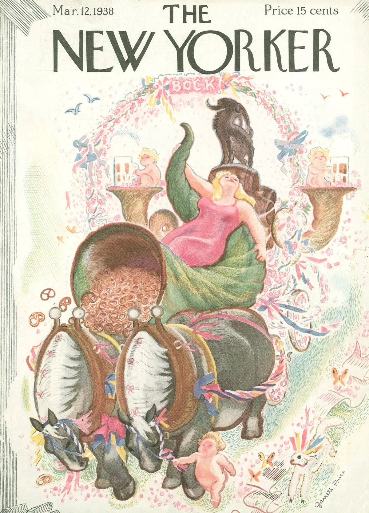 Обложка The New Yorker, 12 марта 1938, художник Гарретт Прайс