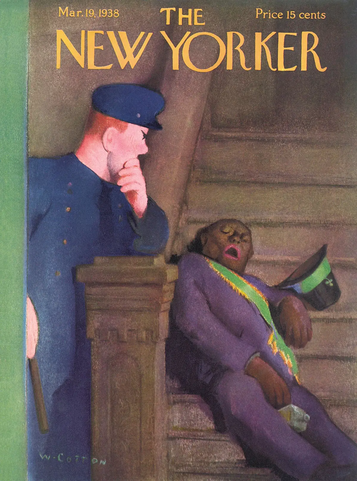 Обложка The New Yorker, 19 марта 1938, художник Уильям Коттон