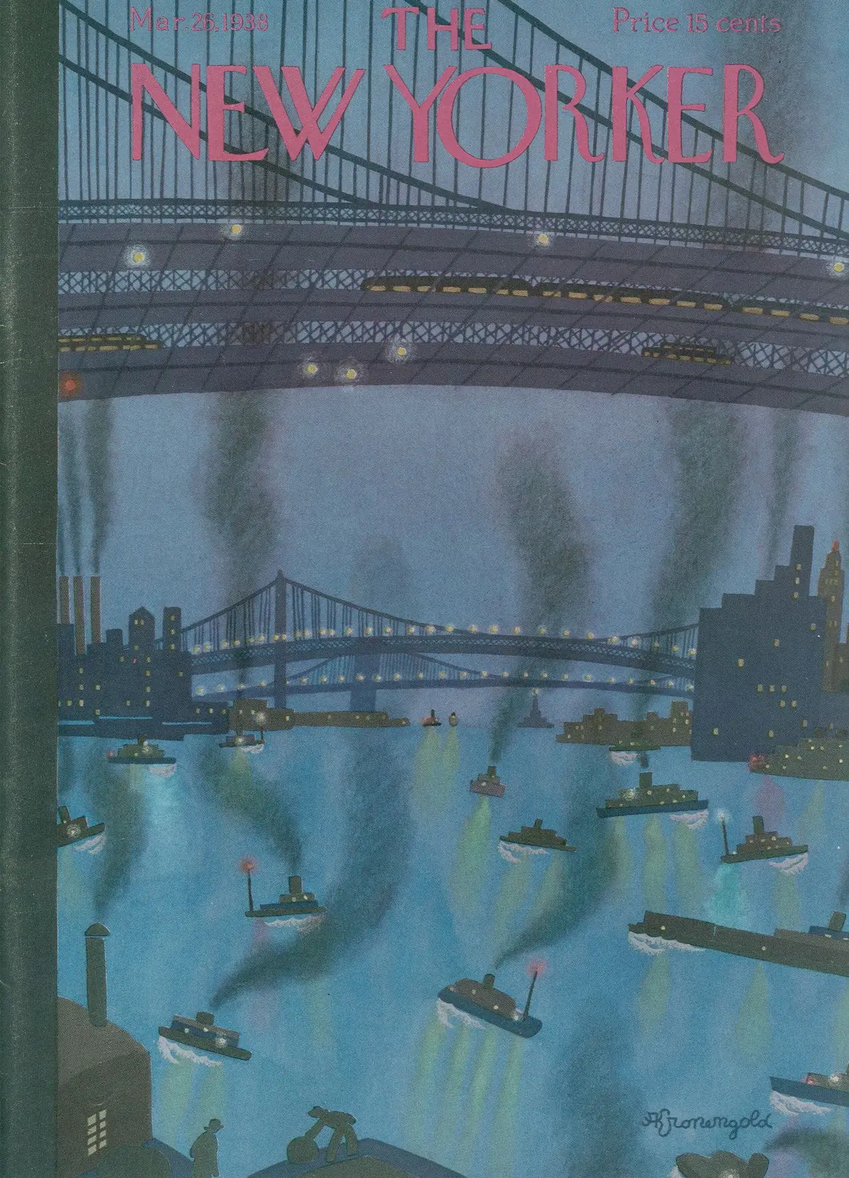 Обложка The New Yorker, 26 марта 1938, художник Артур К. Кроненголд