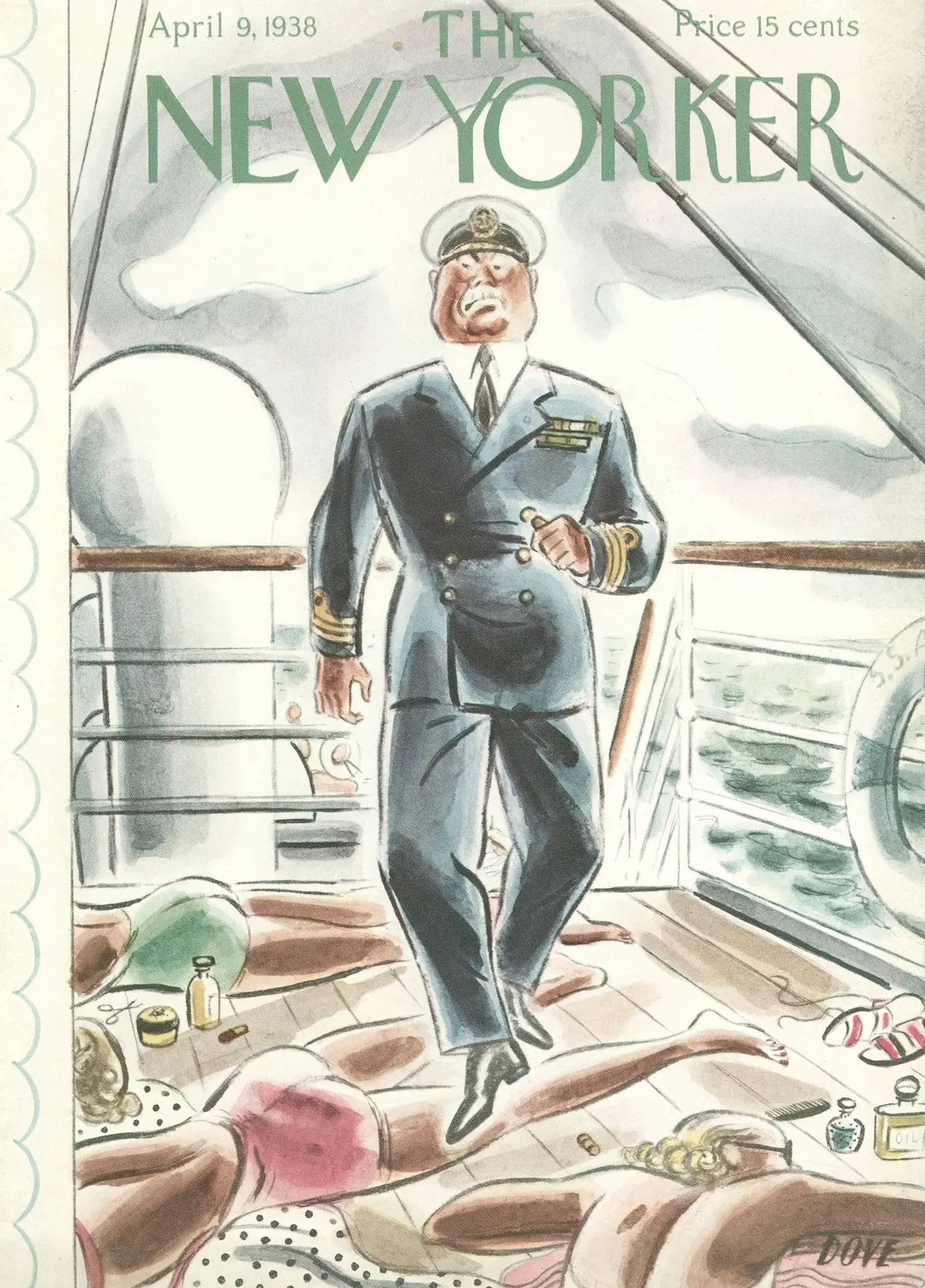 Обложка The New Yorker, 9 апреля 1938, художник Леонард Дав