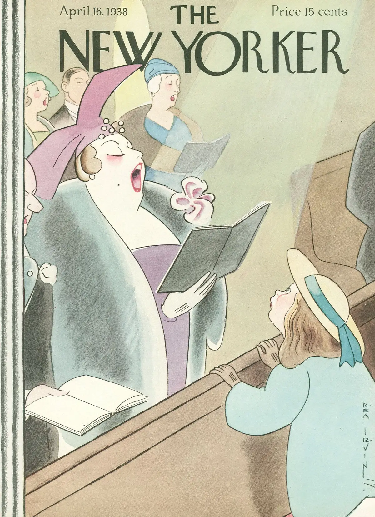 Обложка The New Yorker, 16 апреля 1938, художник Реа Ирвин