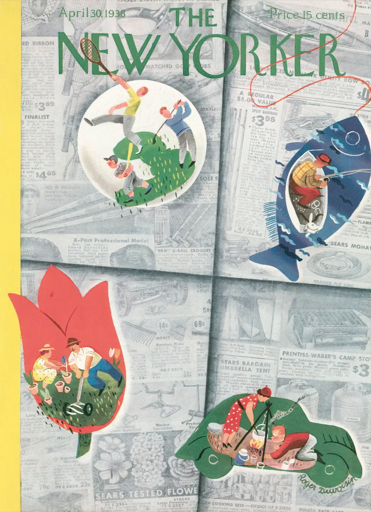 Обложка The New Yorker, 30 апреля 1938, художник Роже Дювуазен